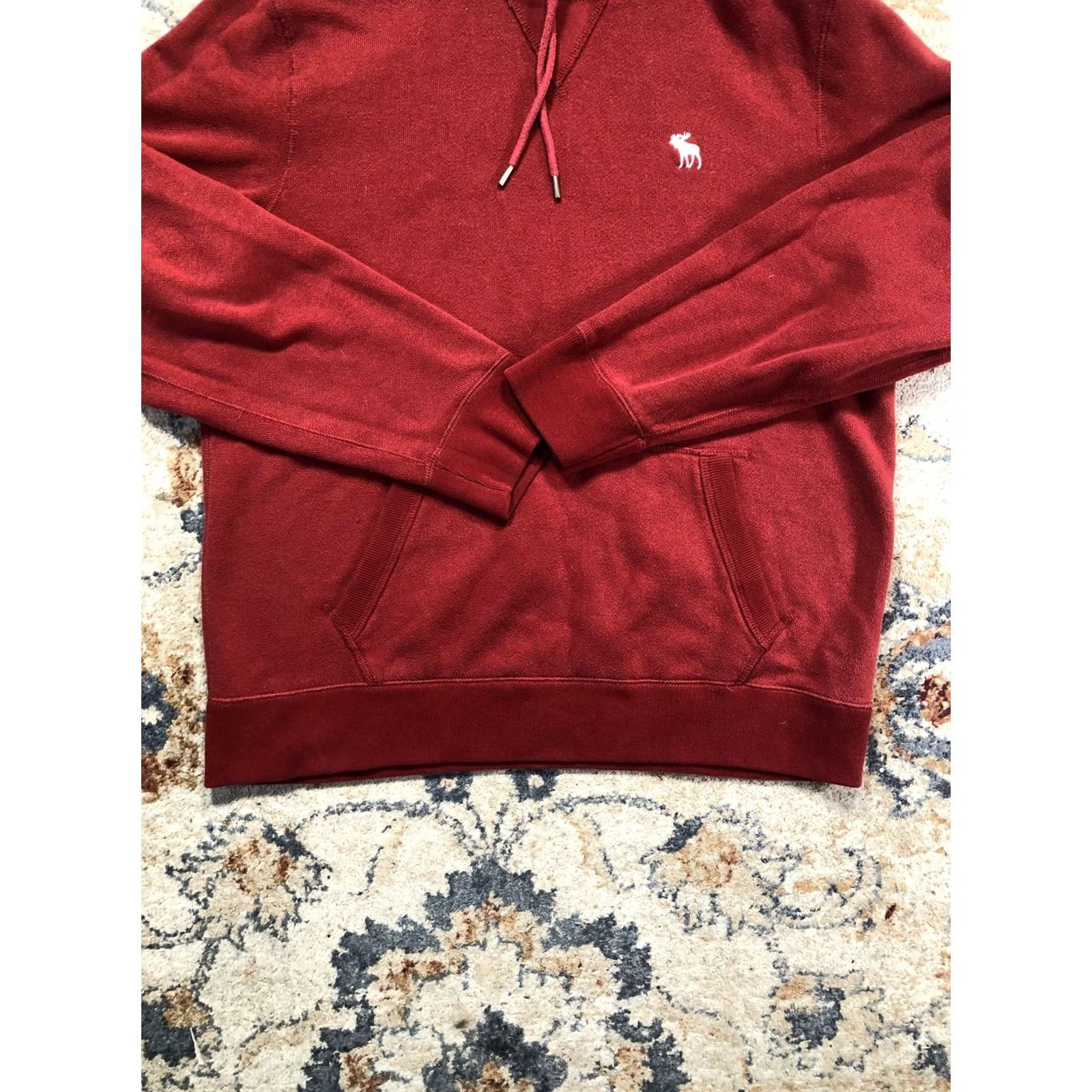 Abercrombie & Fitch Abercrombie & Fitch Hoodie Mens M Red Fleece Pullover Moose Logo Sweatshirt Sweatshirt Size US M / EU 48-50 / 2 - 5 Thumbnail
