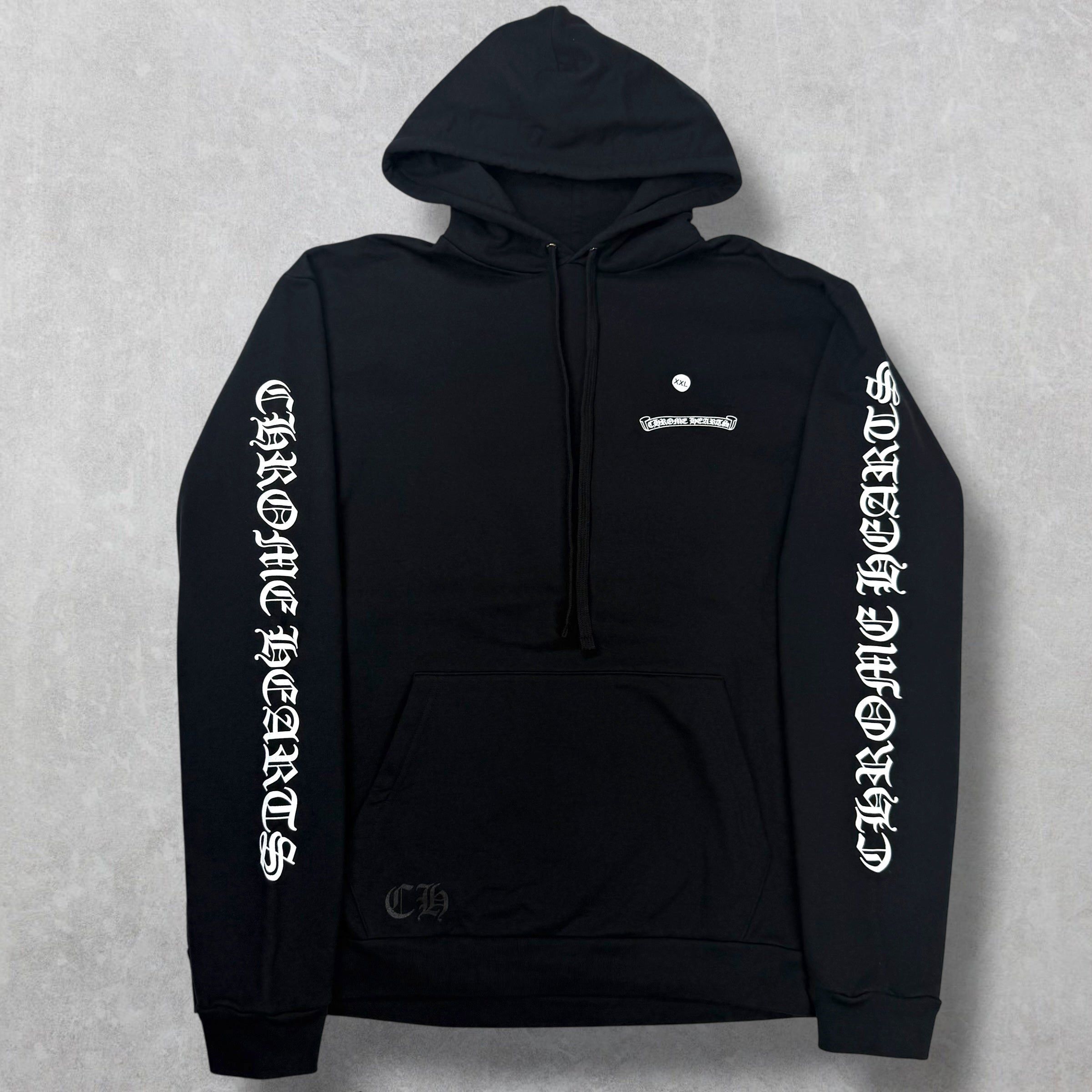 Chrome Hearts Chrome Hearts Black Scroll Logo Hoodie XXL Size US XXL / EU 58 / 5 - 1 Thumbnail