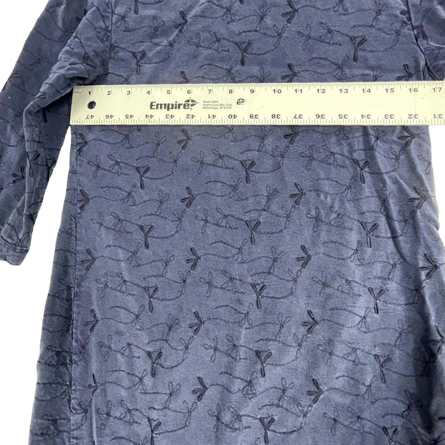 Vintage VINTAGE Amanda Gray Midi Dress Women XS Blue Long Sleeve Made in USA Cottagecore Dress Mens? Size XS / US 0-2 / IT 36-38 - 5 Thumbnail