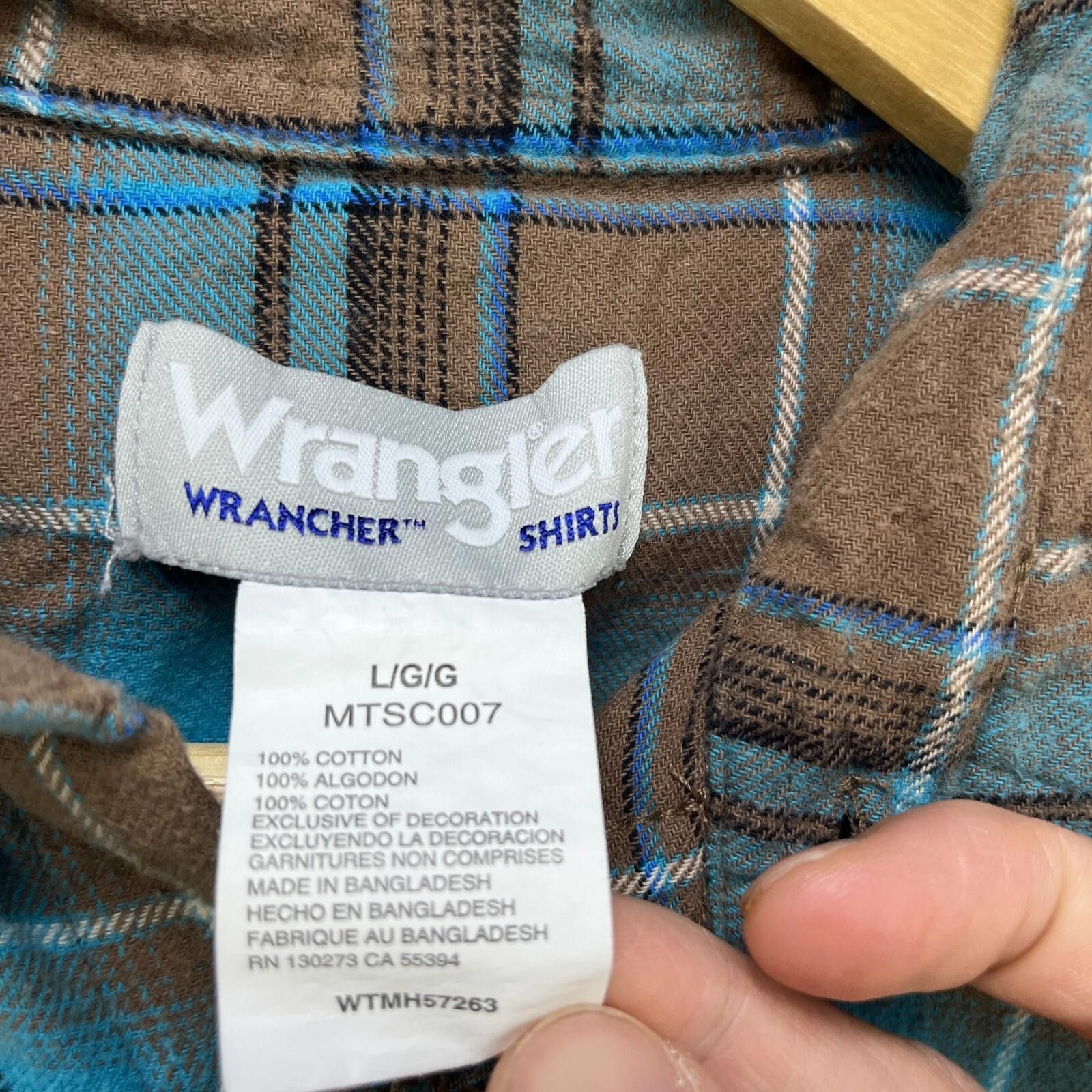 Wrangler Vintage Wrangler Western Pearl Snap Button-Up Plaid Shirt L Size US L / EU 52-54 / 3 - 5 Thumbnail