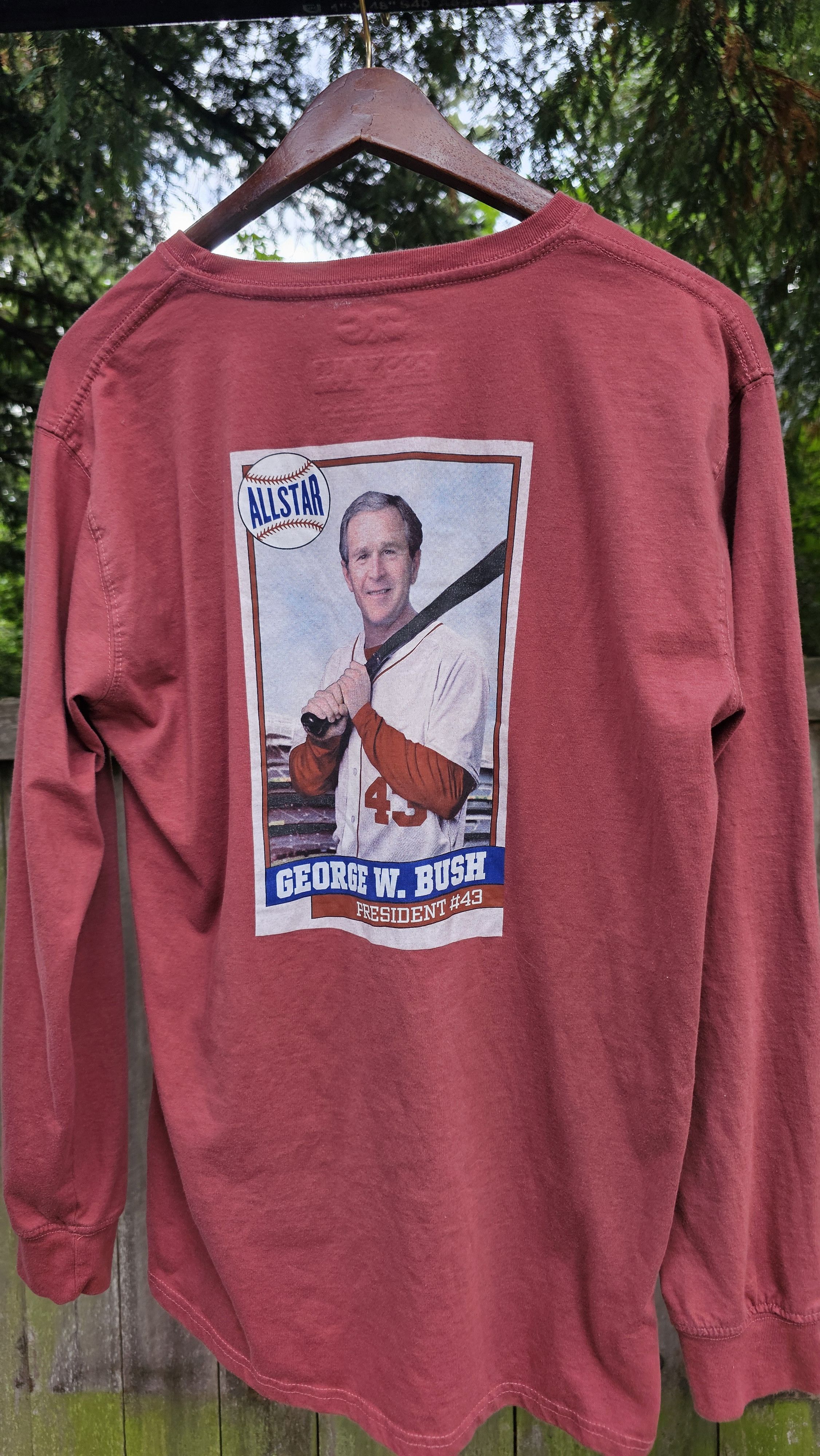 Vintage George W. Bush baseball card longsleeve Size US L / EU 52-54 / 3 - 1 Thumbnail