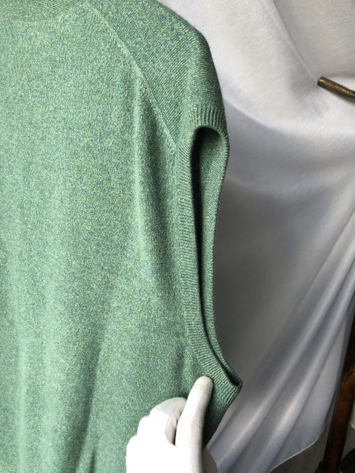 Brioni × Vintage Vintage Brioni green cashmere cardigan Size US L / EU 52-54 / 3 - 6 Thumbnail