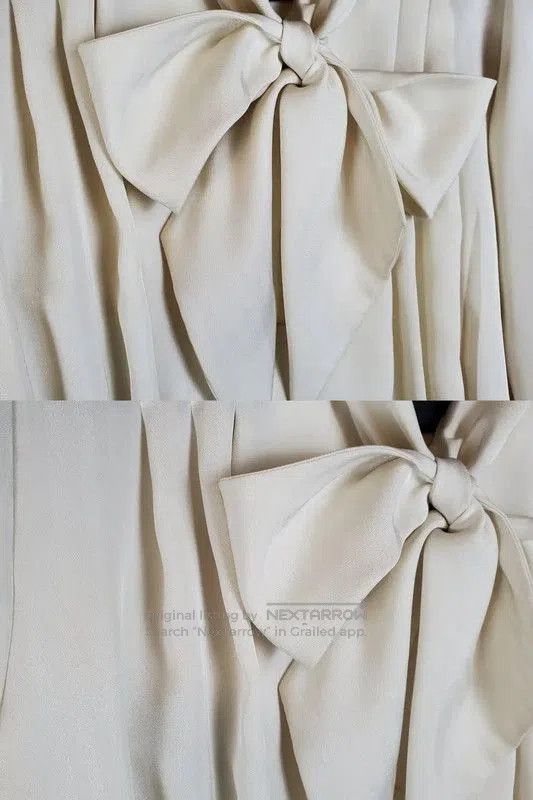 Balmain Balmain Spring Autumn Cream Short Sleeve Blouse . Size S / US 4 / IT 40 - 3 Thumbnail