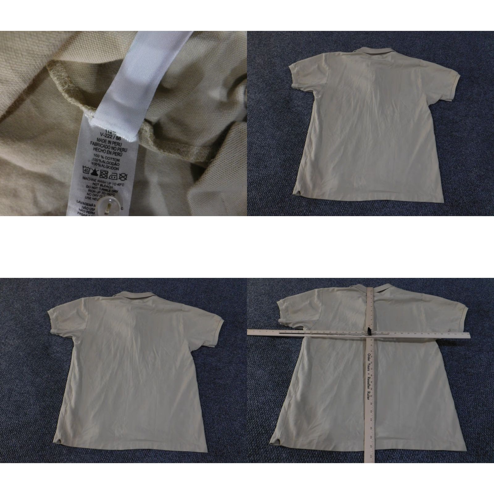 Lacoste Lacoste Polo Shirt XL Mens Beige Short Sleeve Collared Button Casual Preppy Logo Golf All Seasons Size US XL / EU 56 / 4 - 8 Thumbnail