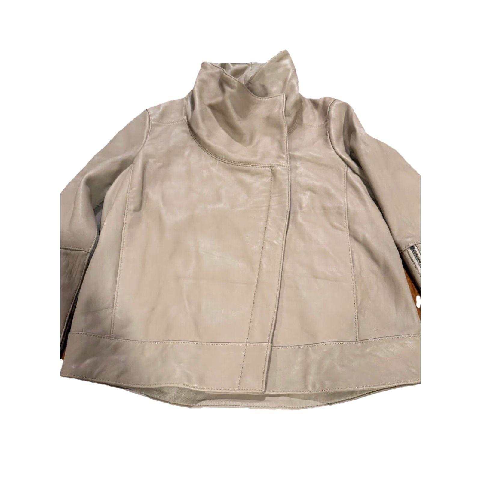Helmut Lang VINTAGE HELMUT LANG Lamb Leather Biker Jacket Size LARGE Tan Size L / US 10 / IT 46 - 2 Thumbnail