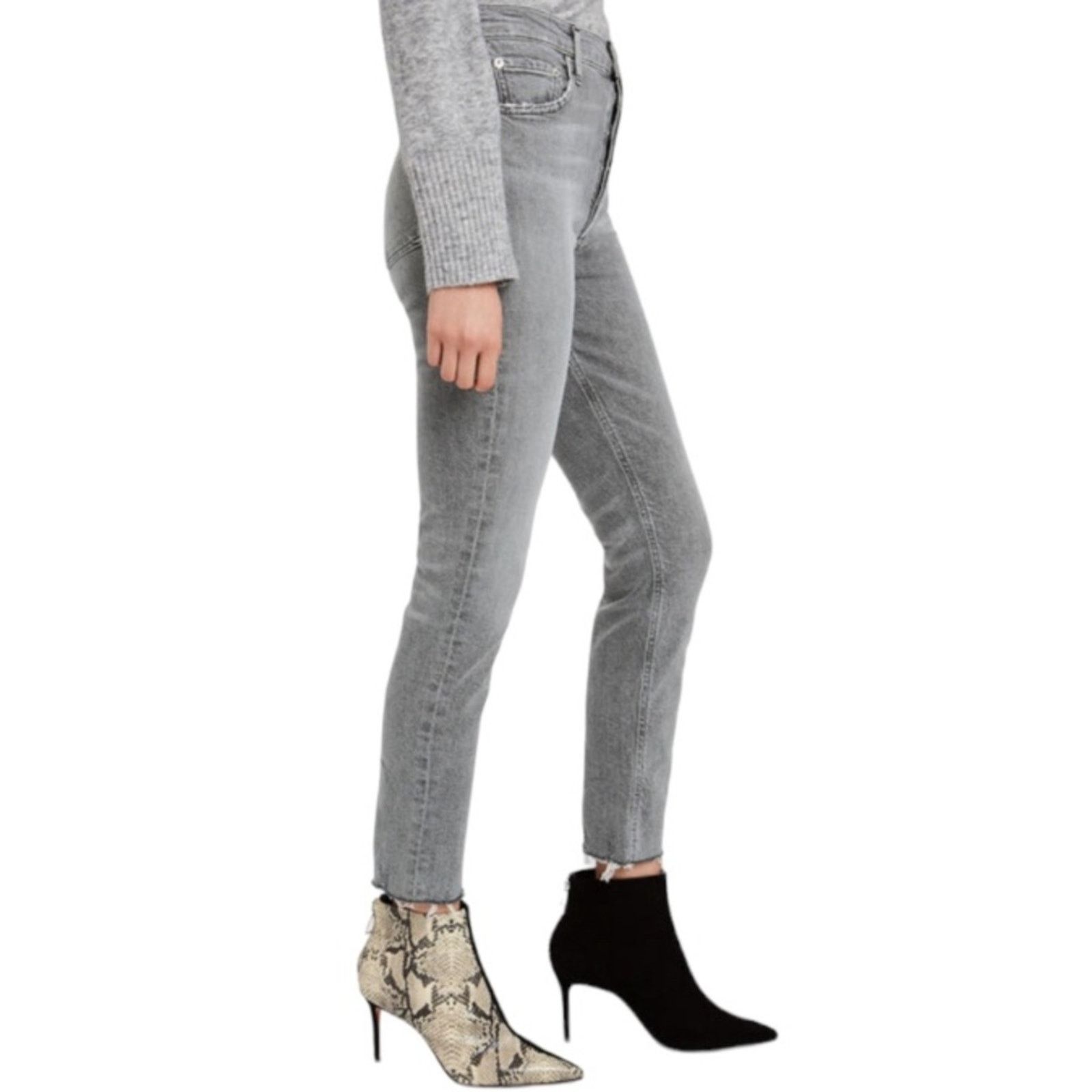 Agolde Agolde High Rise Skinny Gray Jeans | Size 24 Size 25" / US 0 / IT 36 - 7 Thumbnail