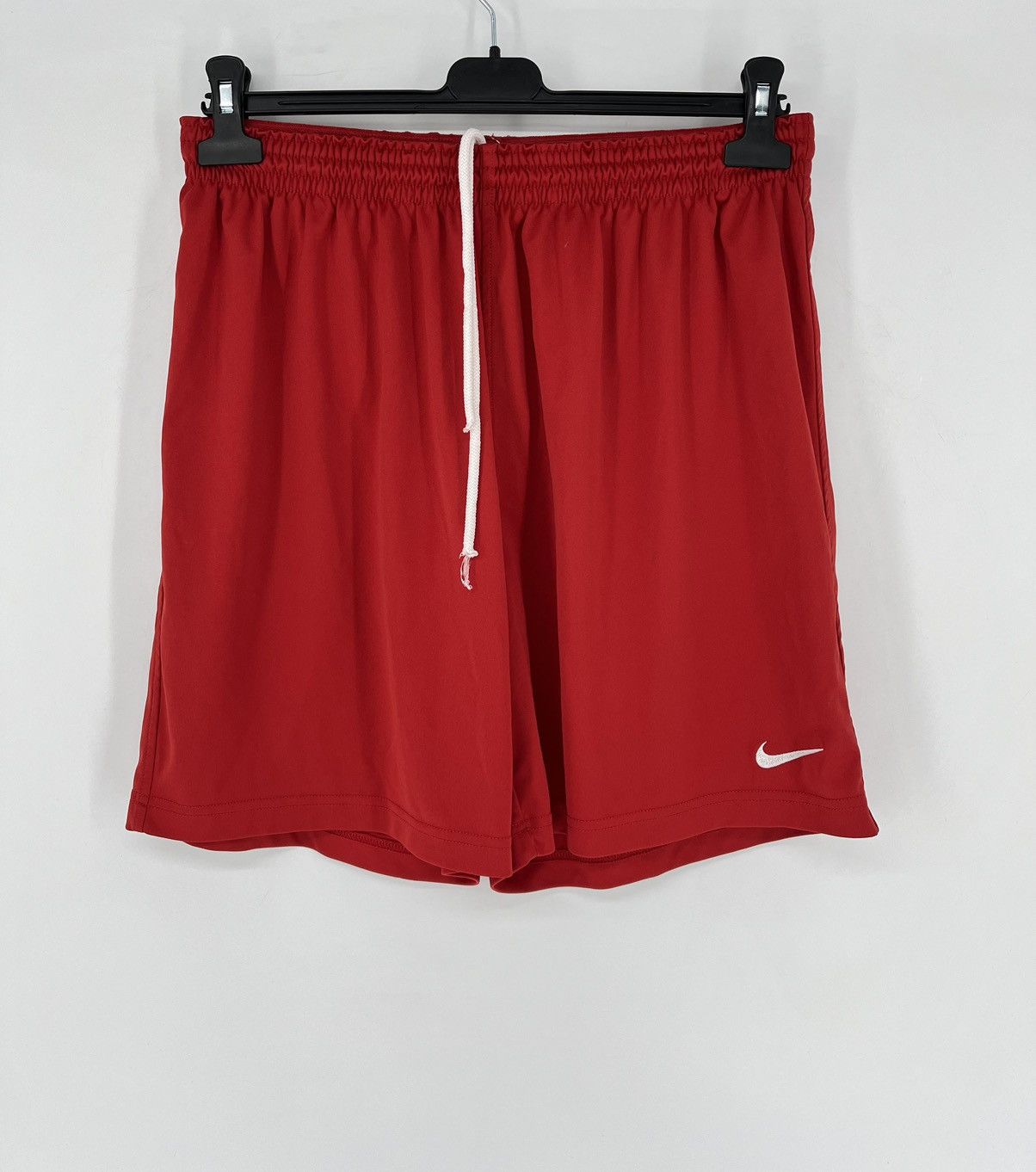 Nike 90s Vintage Nike Red Nylon Mini Swoosh Shorts Travis Styl Size US 40 / EU 56 - 1 Thumbnail