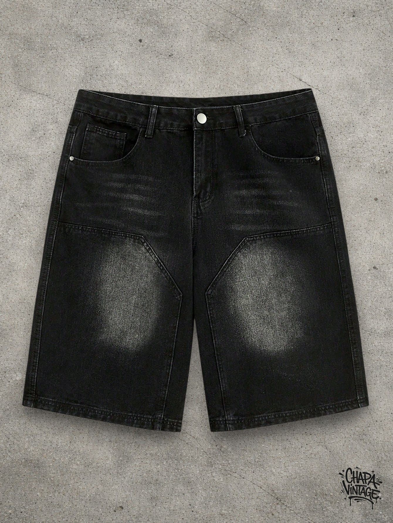 Vintage Washed gray denim shorts Size US 32 / EU 48 - 2 Thumbnail