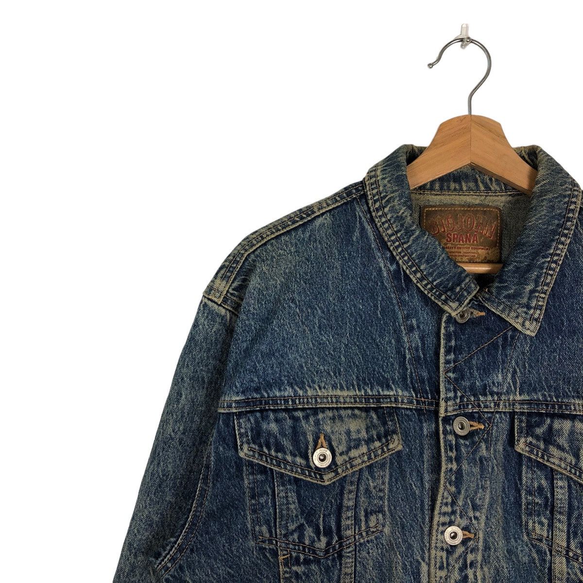 Japanese Brand 🔥90s Vintage Distressed Denim Trucker Jacket Big John Japan Size US S / EU 44-46 / 1 - 7 Thumbnail