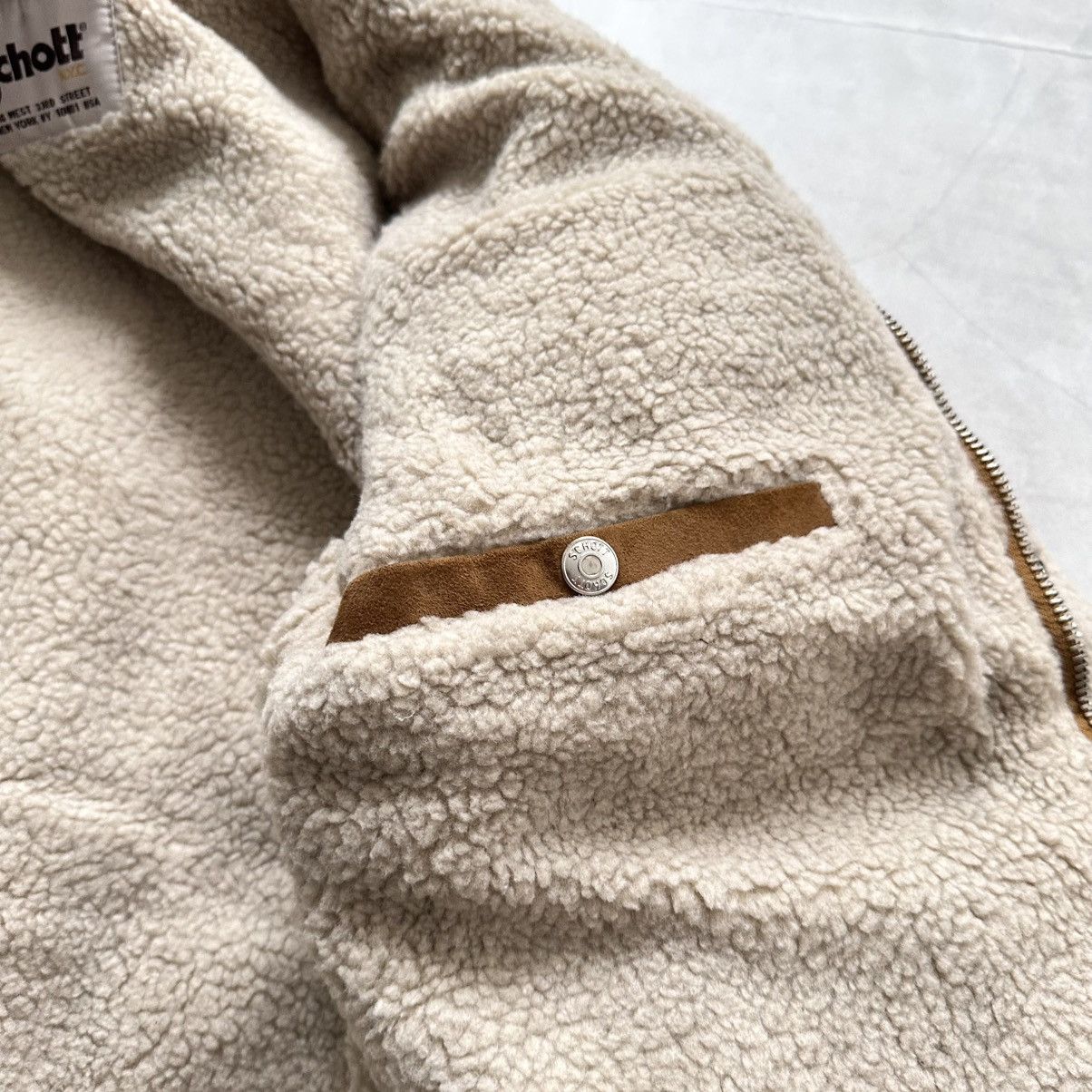 Schott Schott NYC Goat Suede Rancher Trucker Jacket Sherpa Avirex Size US S / EU 44-46 / 1 - 14 Thumbnail