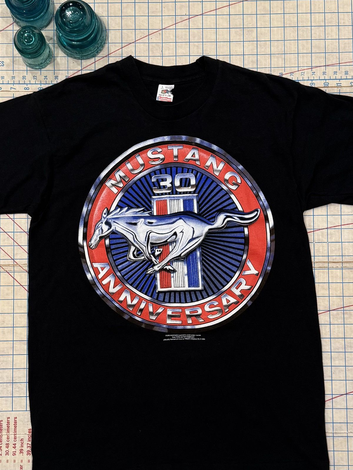 Mustang Vintage Ford Mustang 30th Anniversary Graphic Tee Large Mens Size US L / EU 52-54 / 3 - 3 Thumbnail