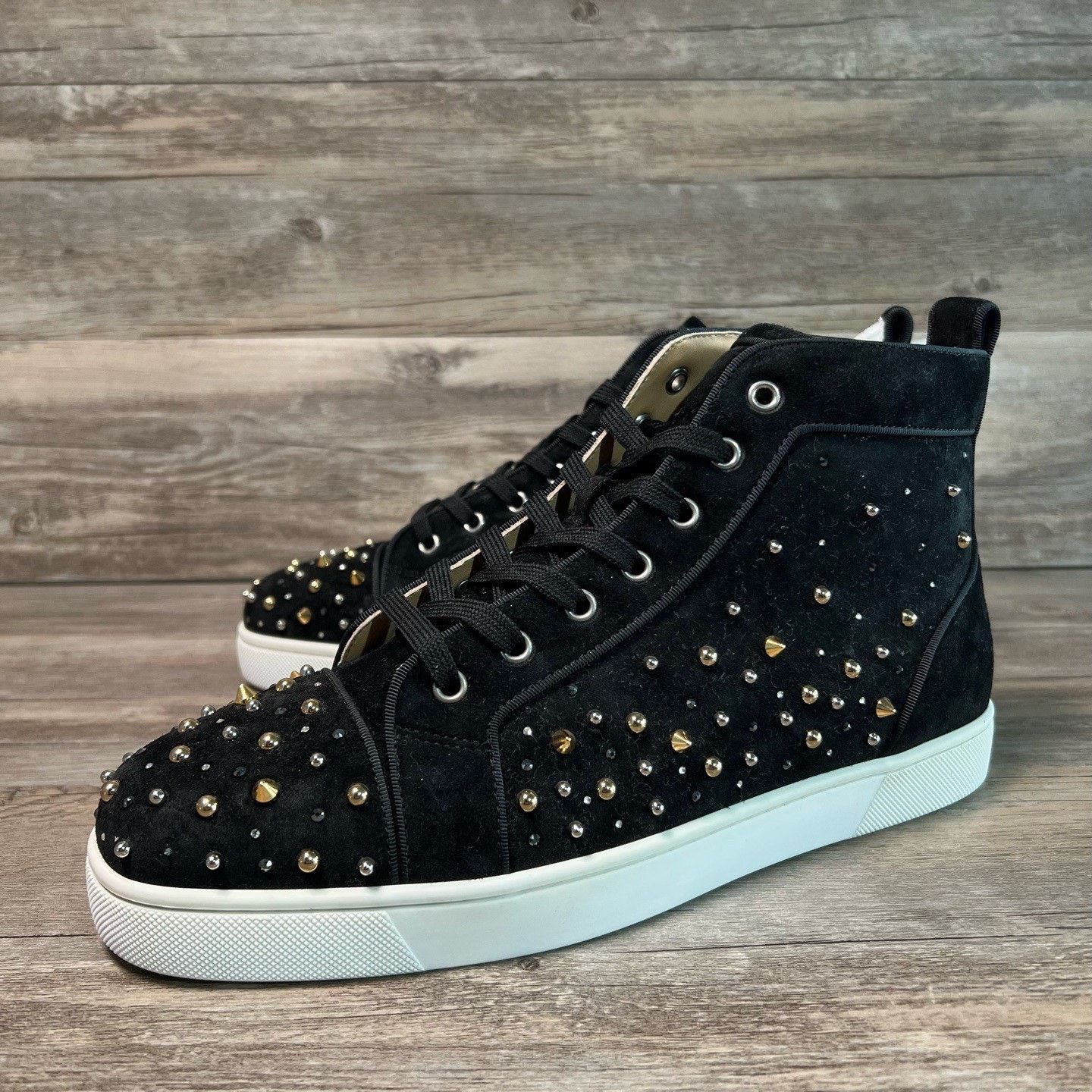 Christian Louboutin Christian Louboutin Black Hitop Sneakers 43.5 Women Size US 11.5 / IT 41.5 - 1 Thumbnail