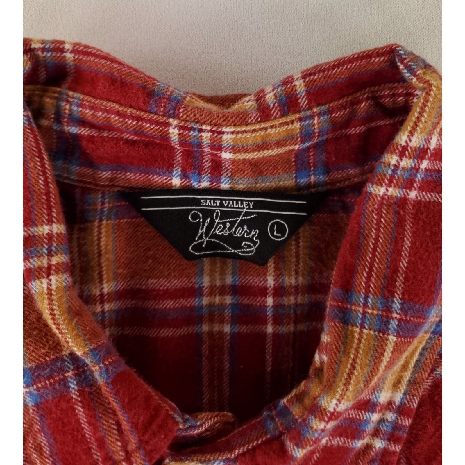 Vintage Salt Valley Western Shirt Pearl Snap Flannel Plaid Red Brown Mens L Western Shirt Long Sleeve Red Brown L Mens Size US L / EU 52-54 / 3 - 3 Thumbnail
