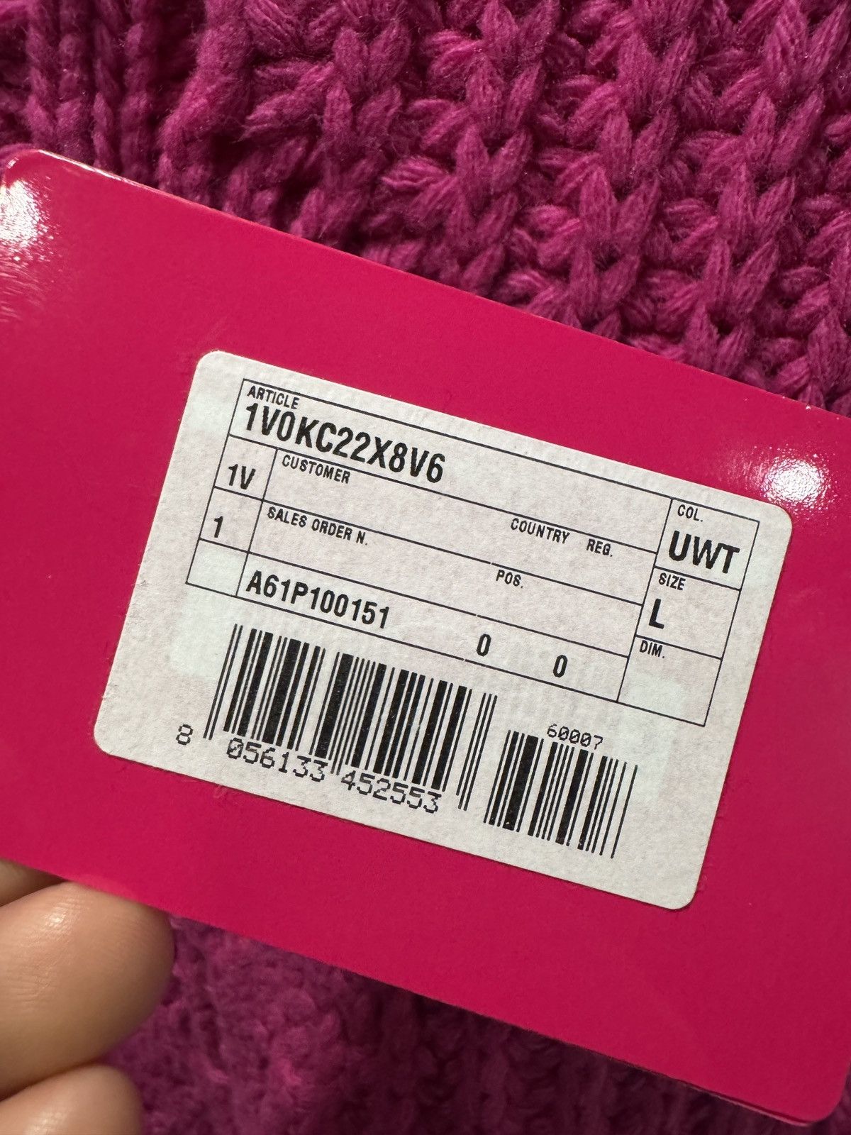 Valentino NWT Valentino Pink PP Wool Knit Sweater Size US L / EU 52-54 / 3 - 4 Thumbnail