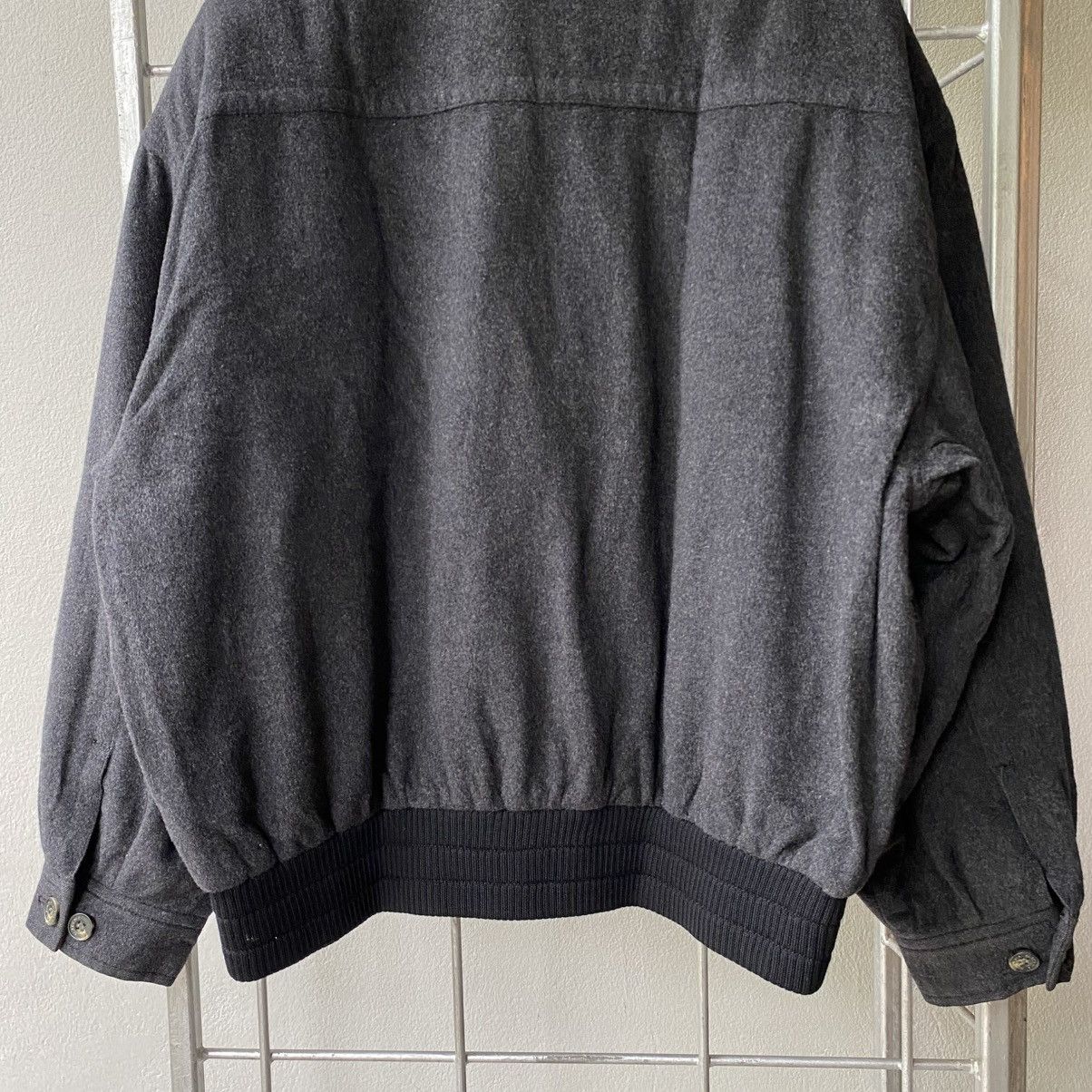 Designer BLACK PIA Dark Gray Knit Panel Jacket Size L / US 10 / IT 46 - 12 Thumbnail