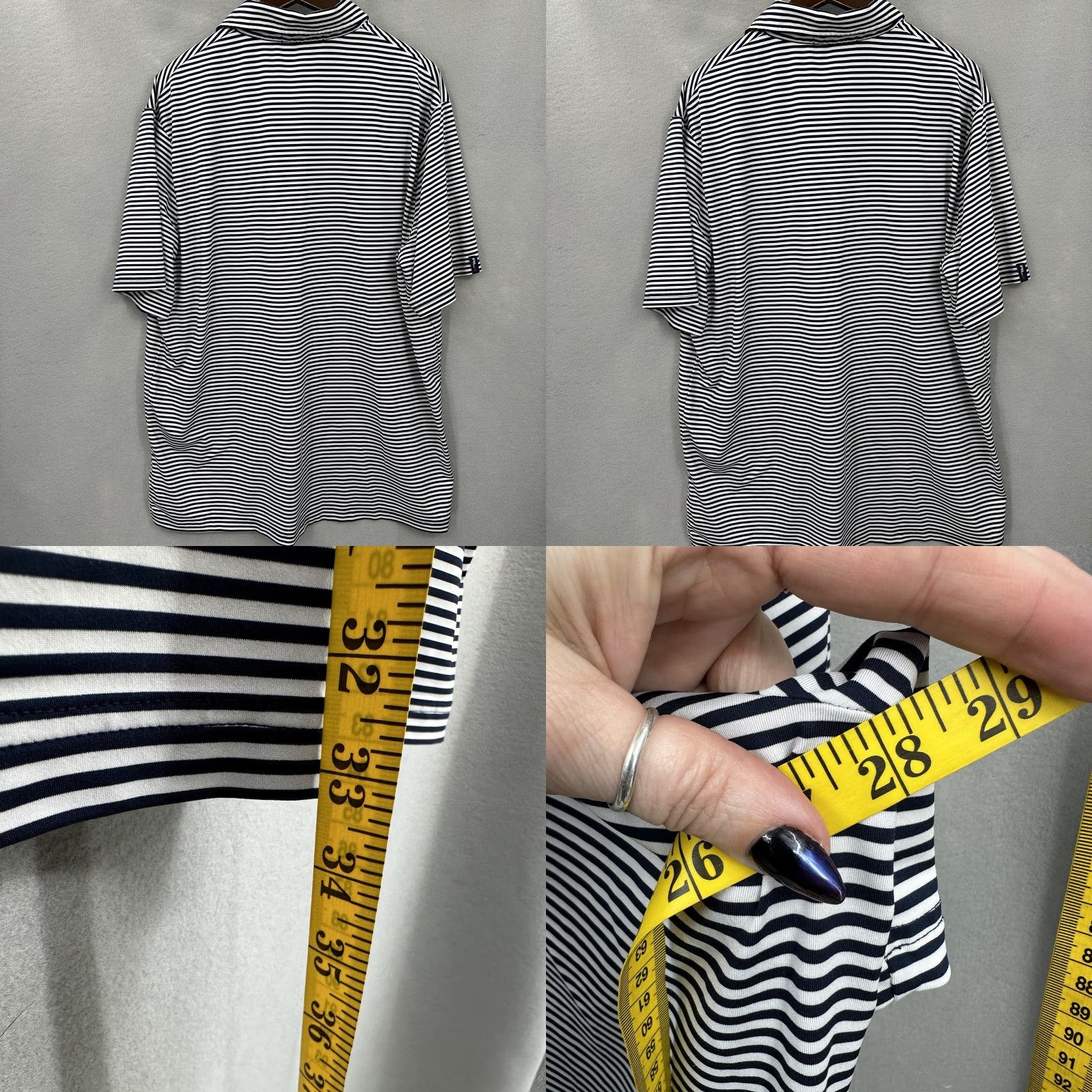 RLX Ralph Lauren VINTAGE RLX Ralph Lauren Polo Shirt Mens XL Navy Blue Striped Golf Preppy Collared Dad Size US XL / EU 56 / 4 - 8 Thumbnail