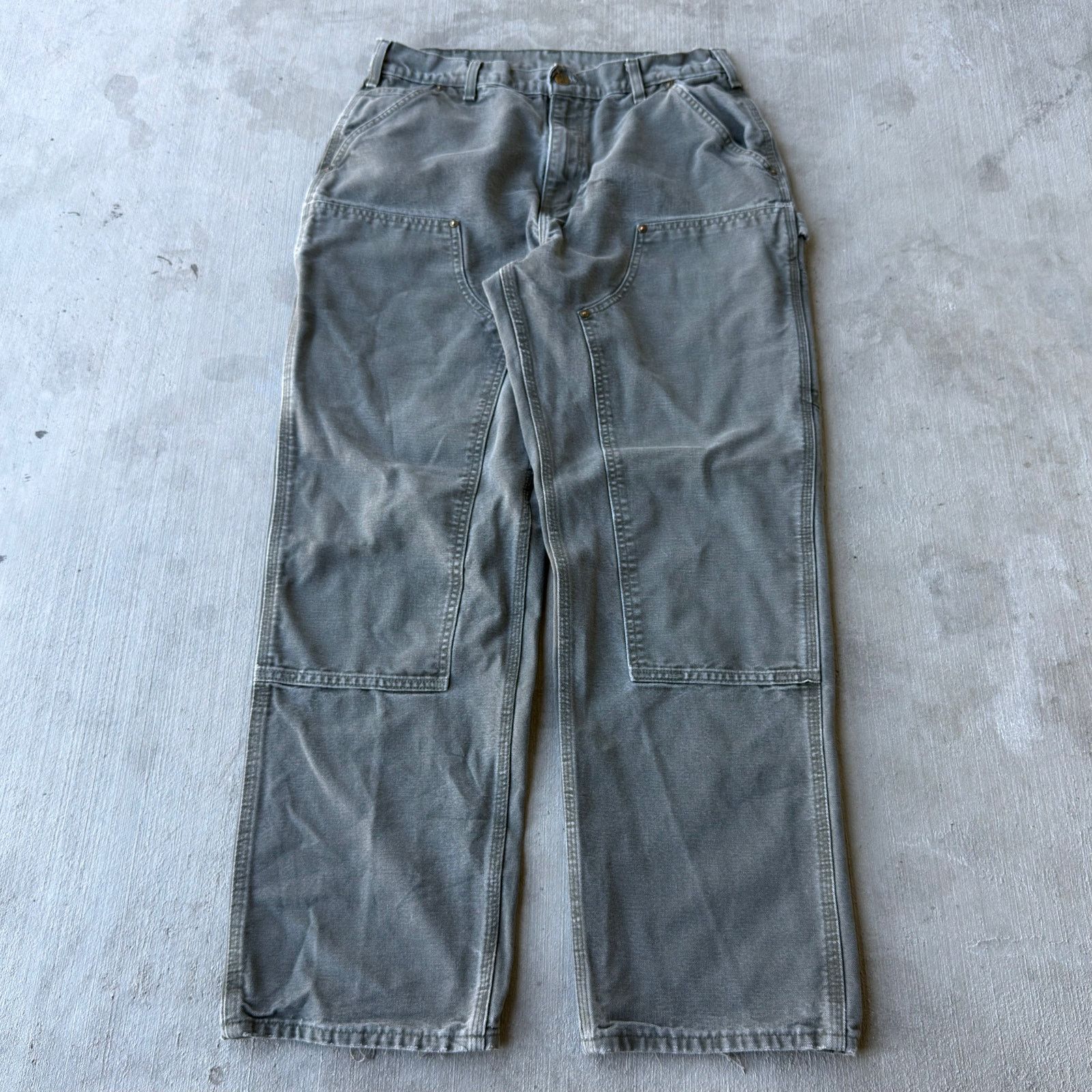 Carhartt × Vintage Vintage Y2K Carhartt MOS green double knee work wear pants Size US 32 / EU 48 - 1 Thumbnail