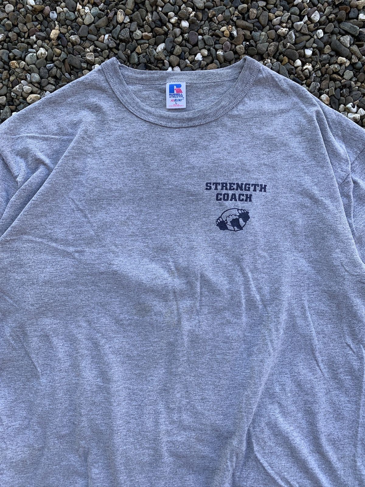 Russell Athletic × Vintage VTG 1990’s Russell Athletic Drug Free Weightlifting T-Shirt Size US L / EU 52-54 / 3 - 3 Thumbnail