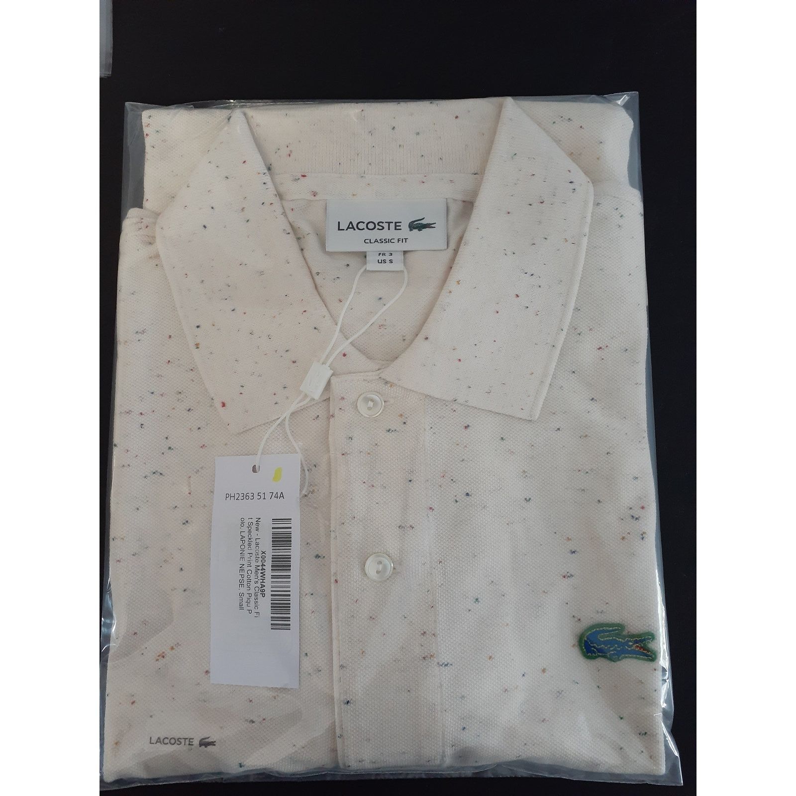 Lacoste Lacoste Men's Classic Fit Speckled Print Cotton Pique Polo S Size US S / EU 44-46 / 1 - 2 Thumbnail