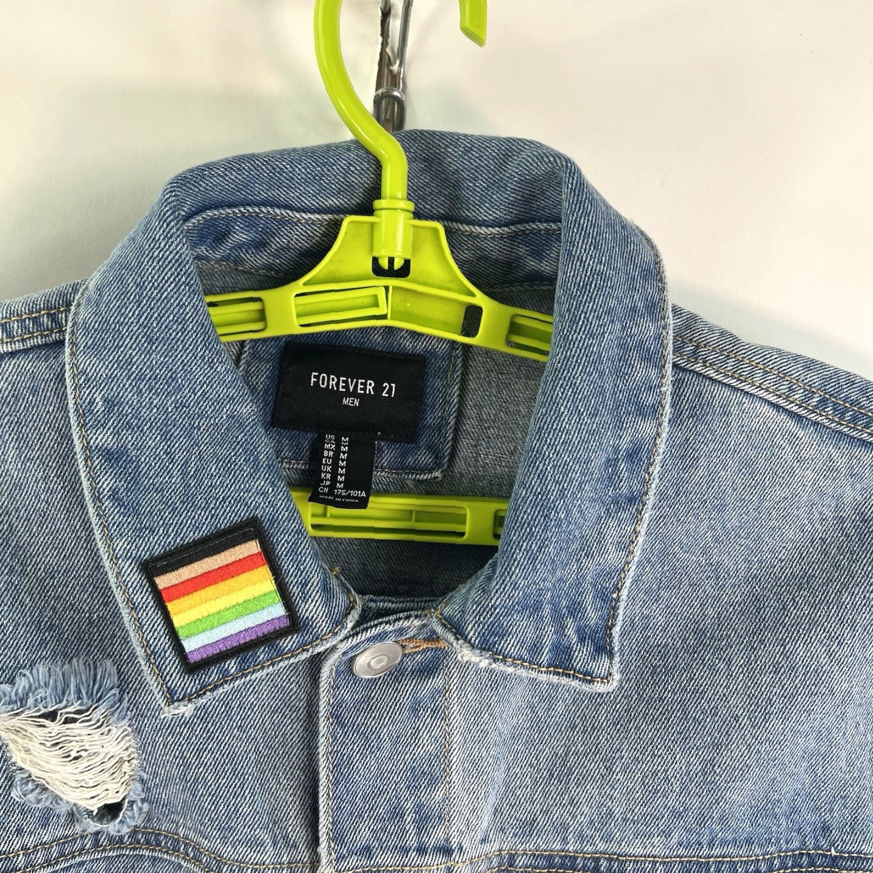 Forever 21 Forever 21 Denim Moto Jacket Mens Size M Blue Casual Riding Classic 80s Size US M / EU 48-50 / 2 - 3 Thumbnail