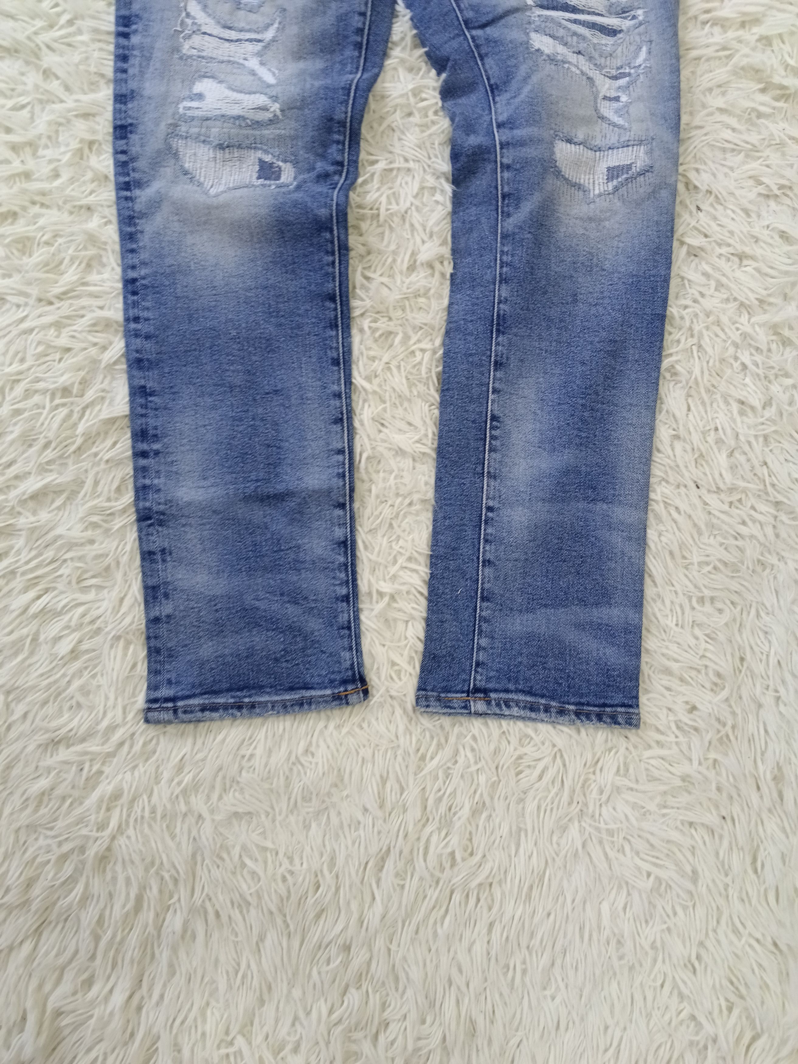 American Eagle Outfitters DiSTRESSED DENIM PACTHWORK AMERICAN EAGLE STRETCHABLE Size US 30 / EU 46 - 5 Thumbnail