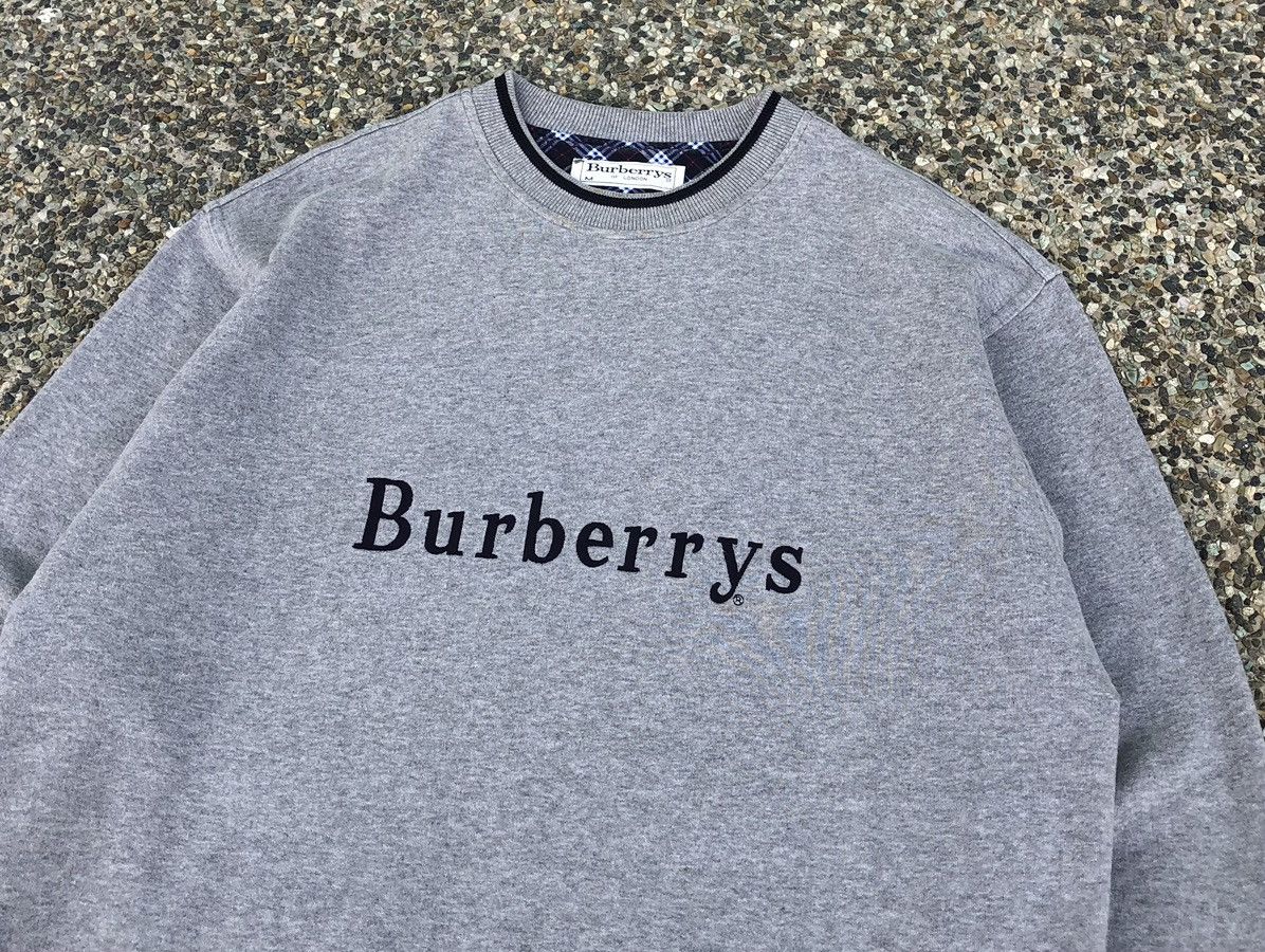Burberry Burberrys Embroidery Logo Grey Sweatshirts Size US M / EU 48-50 / 2 - 3 Thumbnail