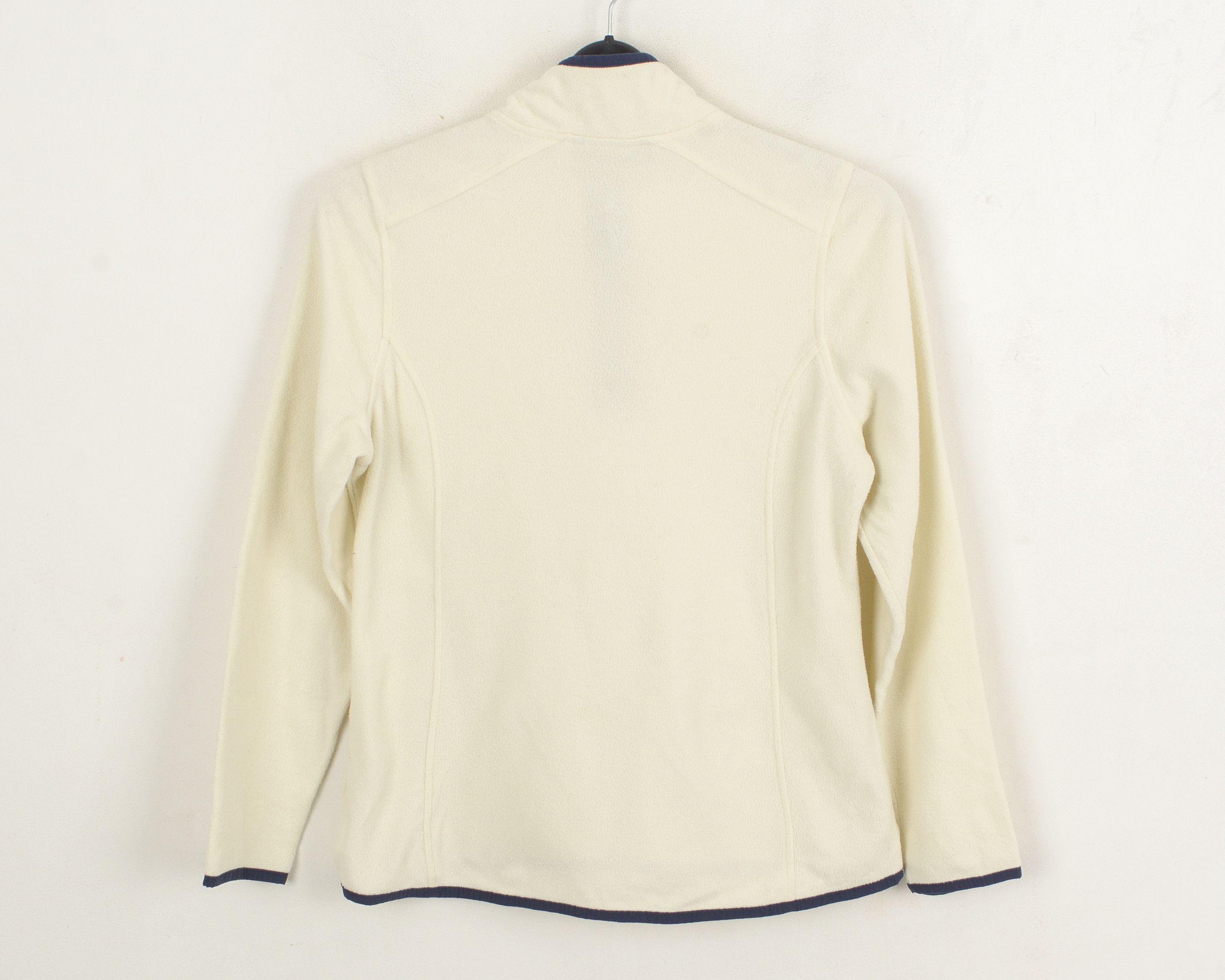 L.L. Bean × Vintage Fleece Jumper Pullover Women's Sweatshirt White Zip Up Neck Size M / US 6-8 / IT 42-44 - 4 Thumbnail