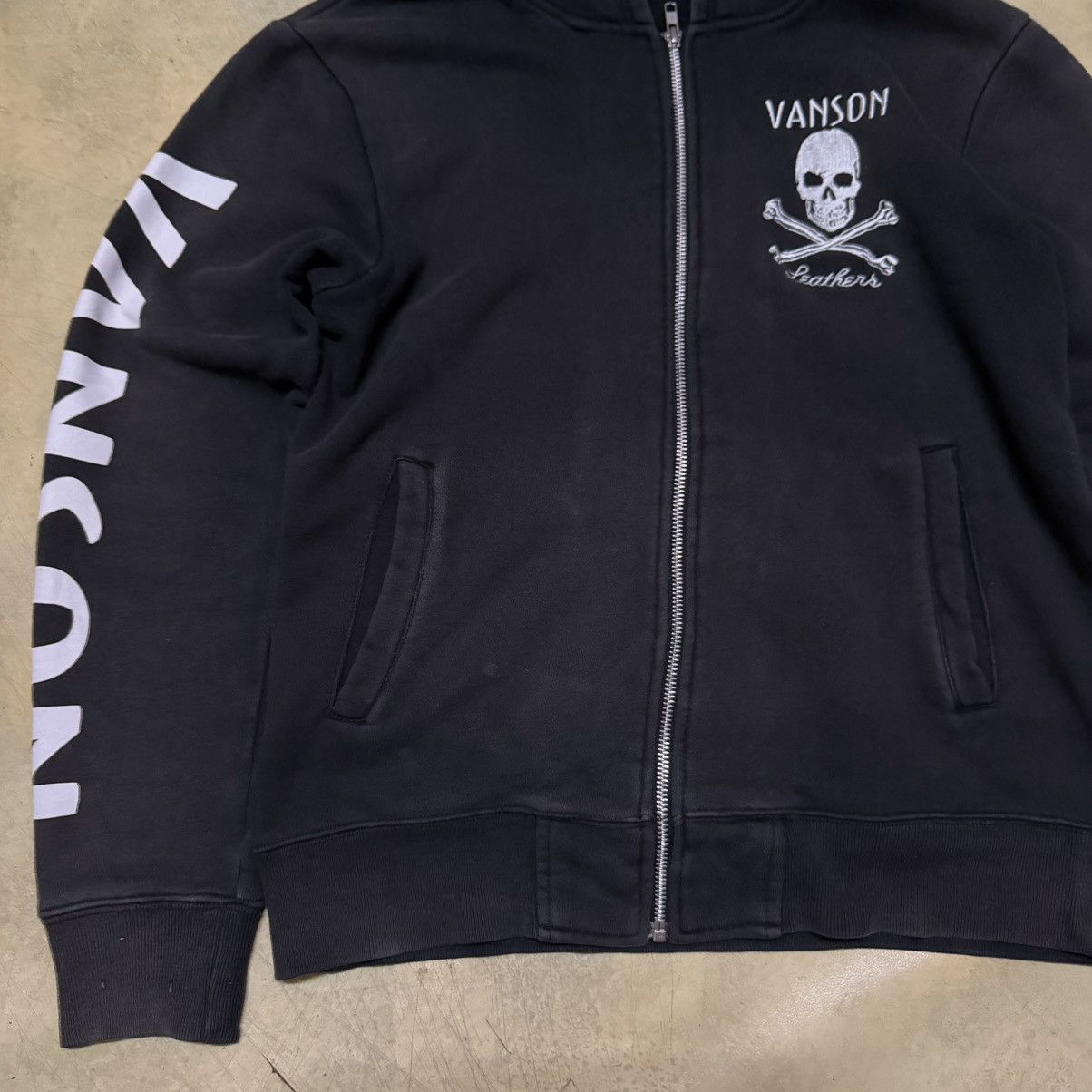 Vanson Leathers Vanson Leather Big Skull Logo Zipper Hoodie Sweater Size US M / EU 48-50 / 2 - 12 Thumbnail