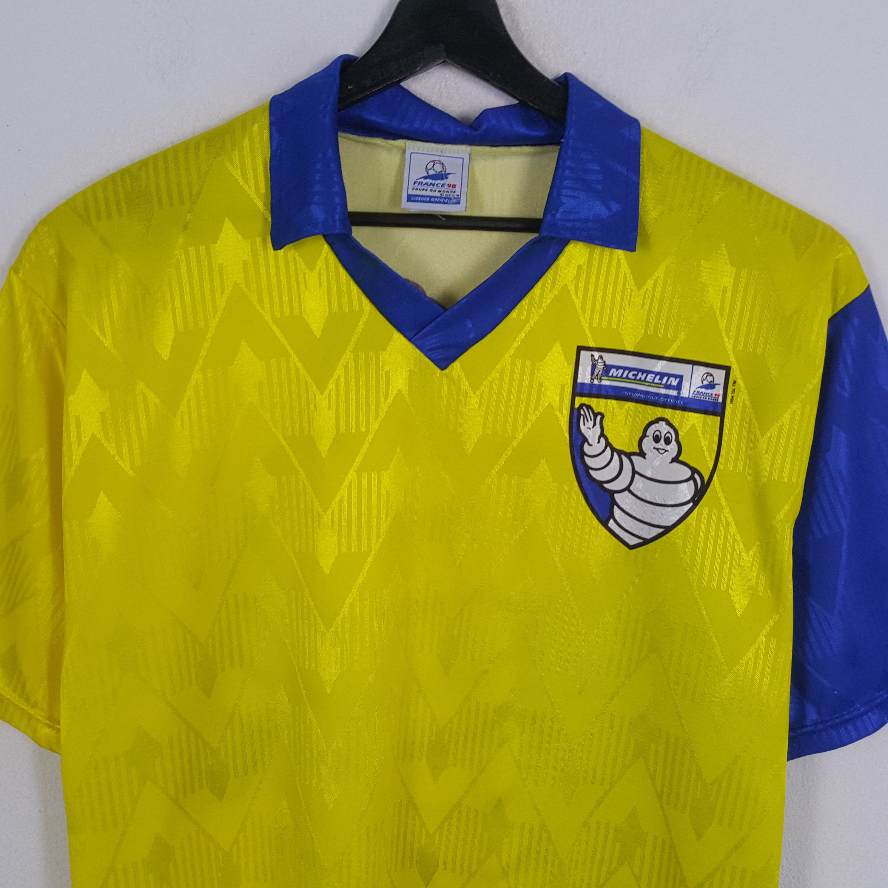 Vintage MICHELIN WORLD CUP FRANCE 98 Promo Style Jersey Size US L / EU 52-54 / 3 - 4 Thumbnail