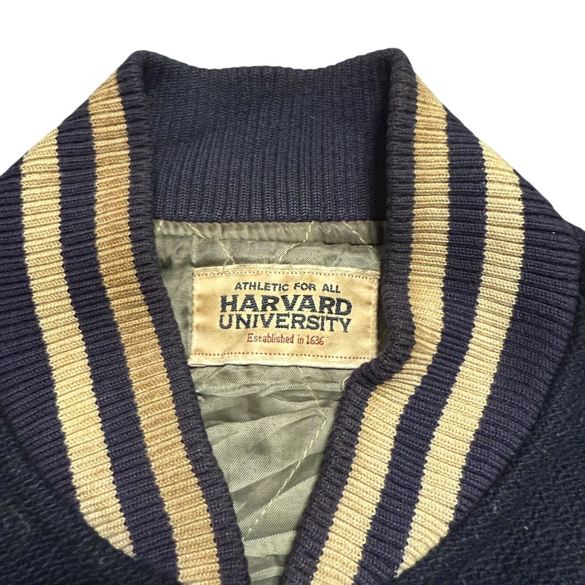 Vintage Vintage Harvard University Wool Leather Varsity Jacket Size US L / EU 52-54 / 3 - 7 Thumbnail