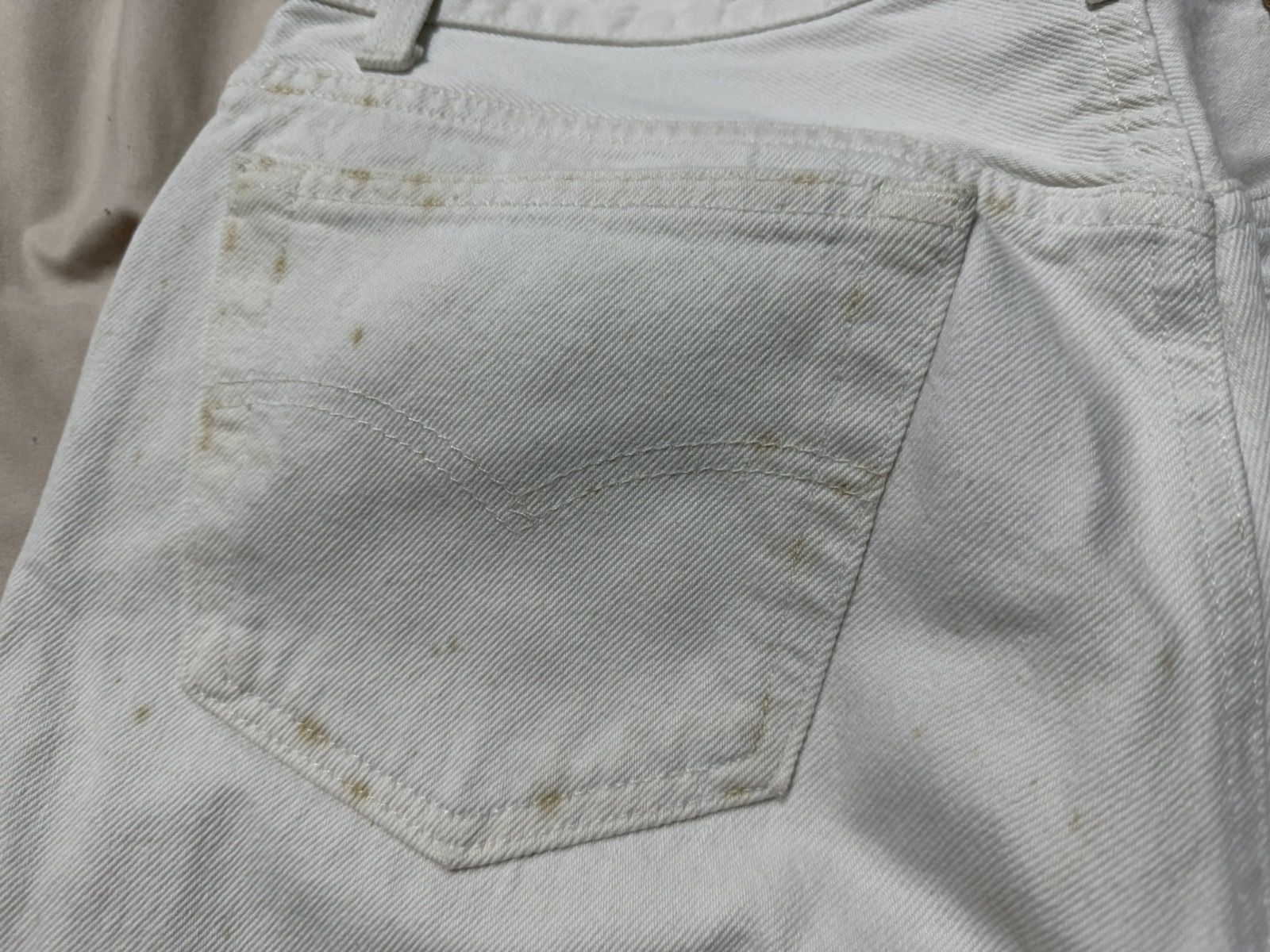Levi's × Vintage Vintage 90s Levi’s 501 White Denim Jeans Size US 31 - 11 Thumbnail