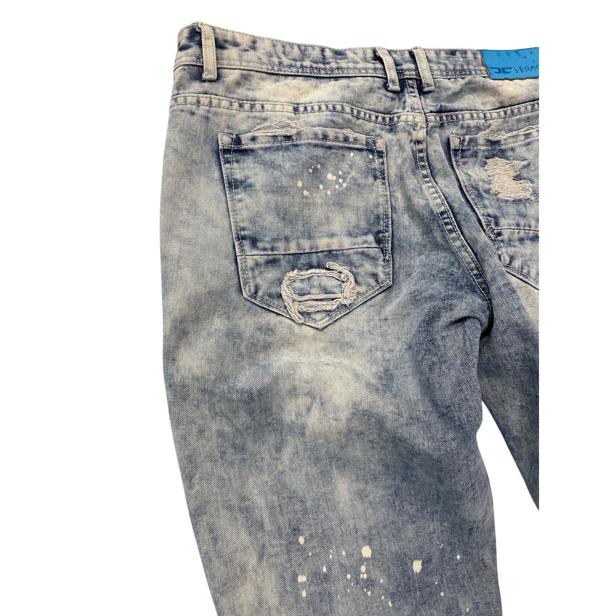 Jordan Craig Jordan Craig Artisan mens blue grunge distressed jeans 38/34 Size US 38 / EU 54 - 16 Thumbnail
