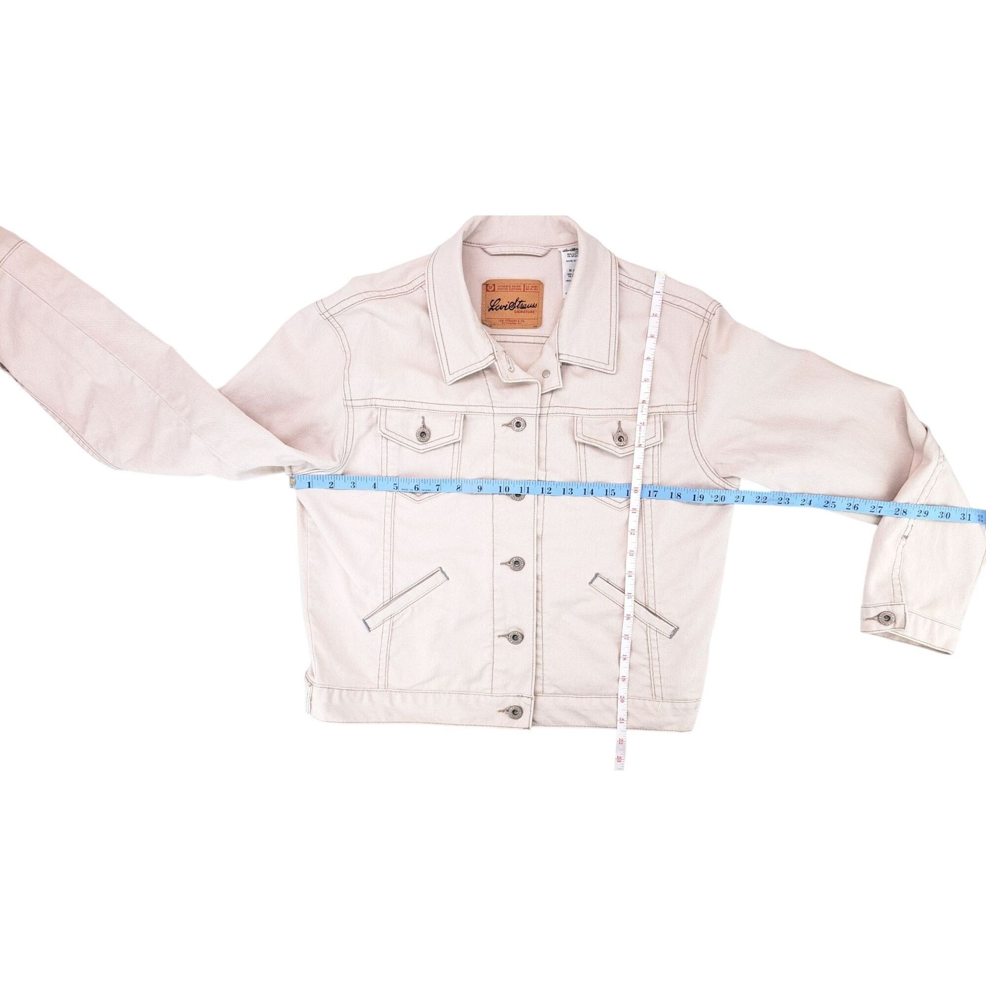 Levi's Levi Strauss Signature Women Medium Beige Denim Trucker Size M / US 6-8 / IT 42-44 - 8 Thumbnail
