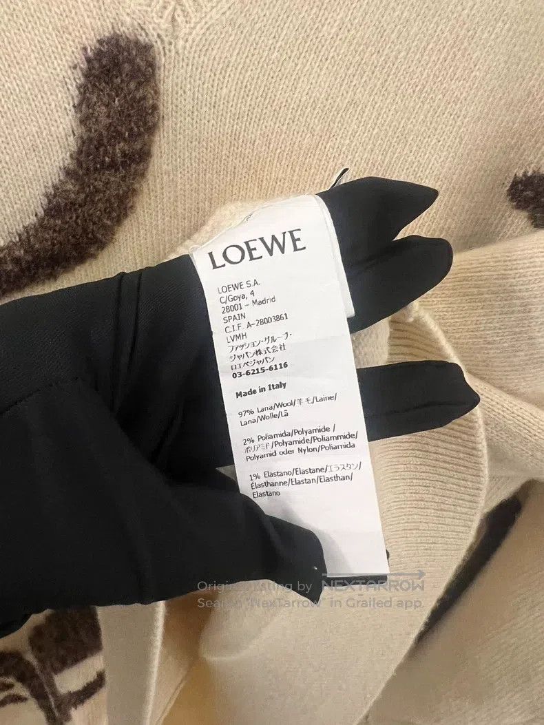 Loewe Loewe Asymmetrical deer pattern jacquard long-sleeve knitt Size L / US 10 / IT 46 - 7 Thumbnail