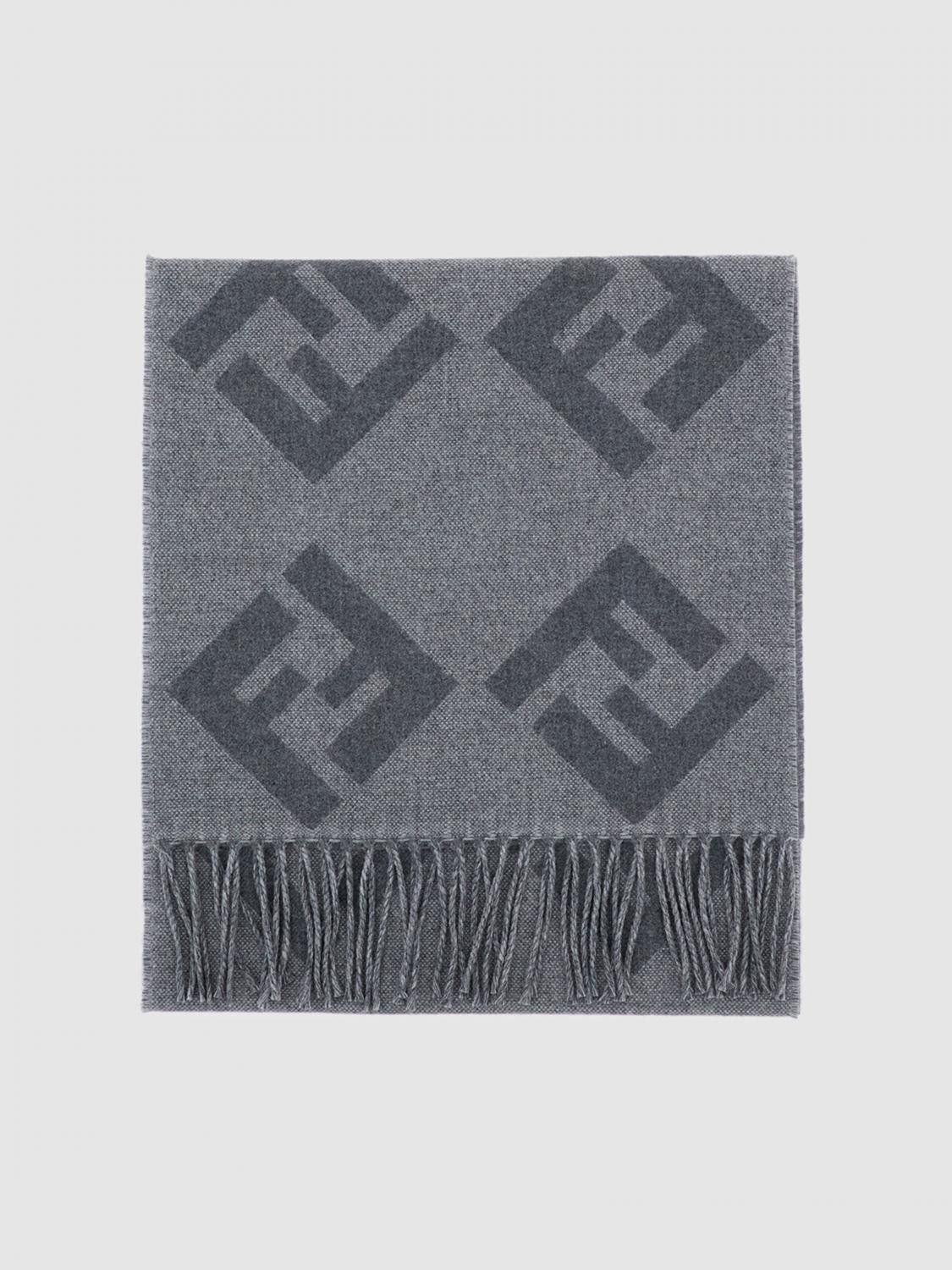 Fendi Fendi Scarf Men Grey Size ONE SIZE - 1 Thumbnail
