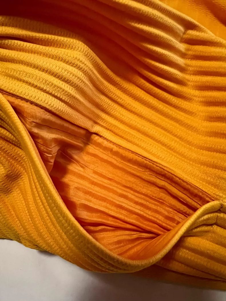 Issey Miyake Issey Miyake size:2 Yellow pleated puff pants Size 22" - 4 Thumbnail