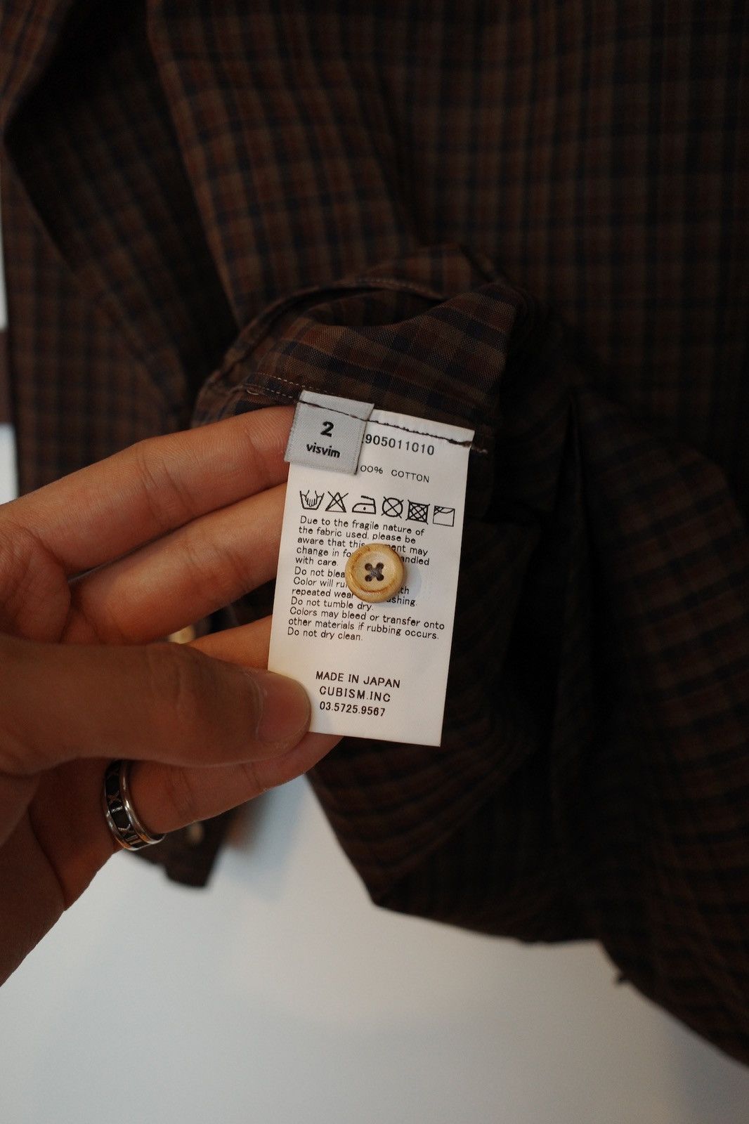 Visvim Visvim ICT V+V B.D. Check L/S Dk. Mud Shirt Size US M / EU 48-50 / 2 - 8 Thumbnail