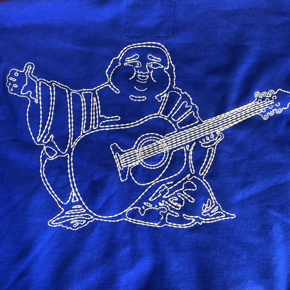 True Religion True Religion blue hoodie white stitching buddha logo back Size US XXL / EU 58 / 5 - 4 Thumbnail