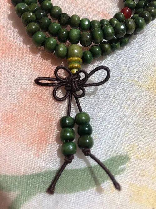 Handmade × Jewelry Green Bead Bracelet Earth Tibetan Vibe Religious Beads Size ONE SIZE - 4 Thumbnail