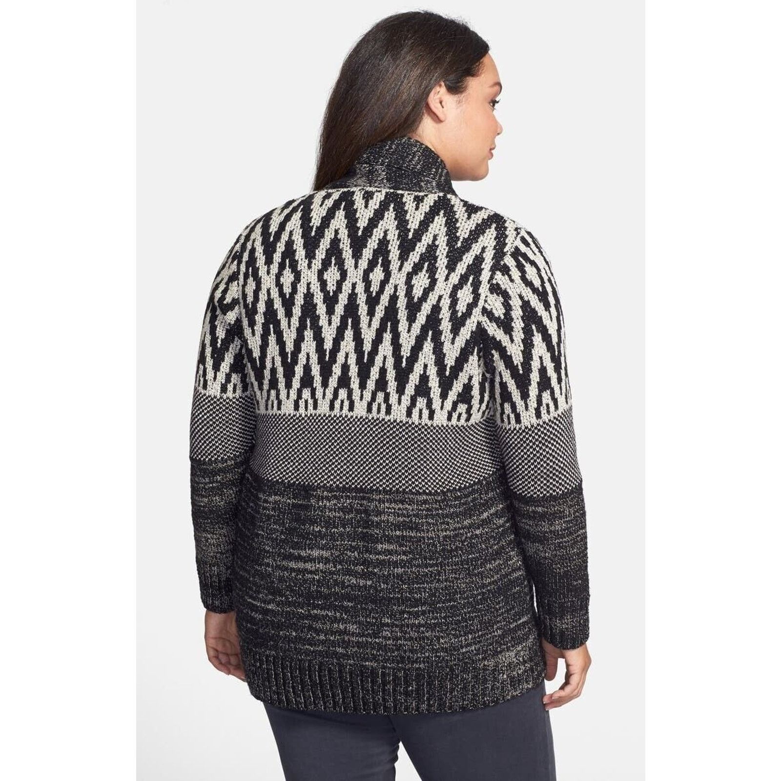 Lucky Brand Lucky Womens Stargazer Wool Cardigan Sweater Open Boho Aztec Size M / US 6-8 / IT 42-44 - 10 Thumbnail