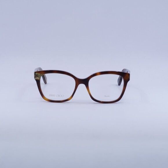 Jimmy Choo Jimmy Choo JC150 0Q9W 00 Eyeglasses Havana 50mm Square Frame Size ONE SIZE - 2 Thumbnail