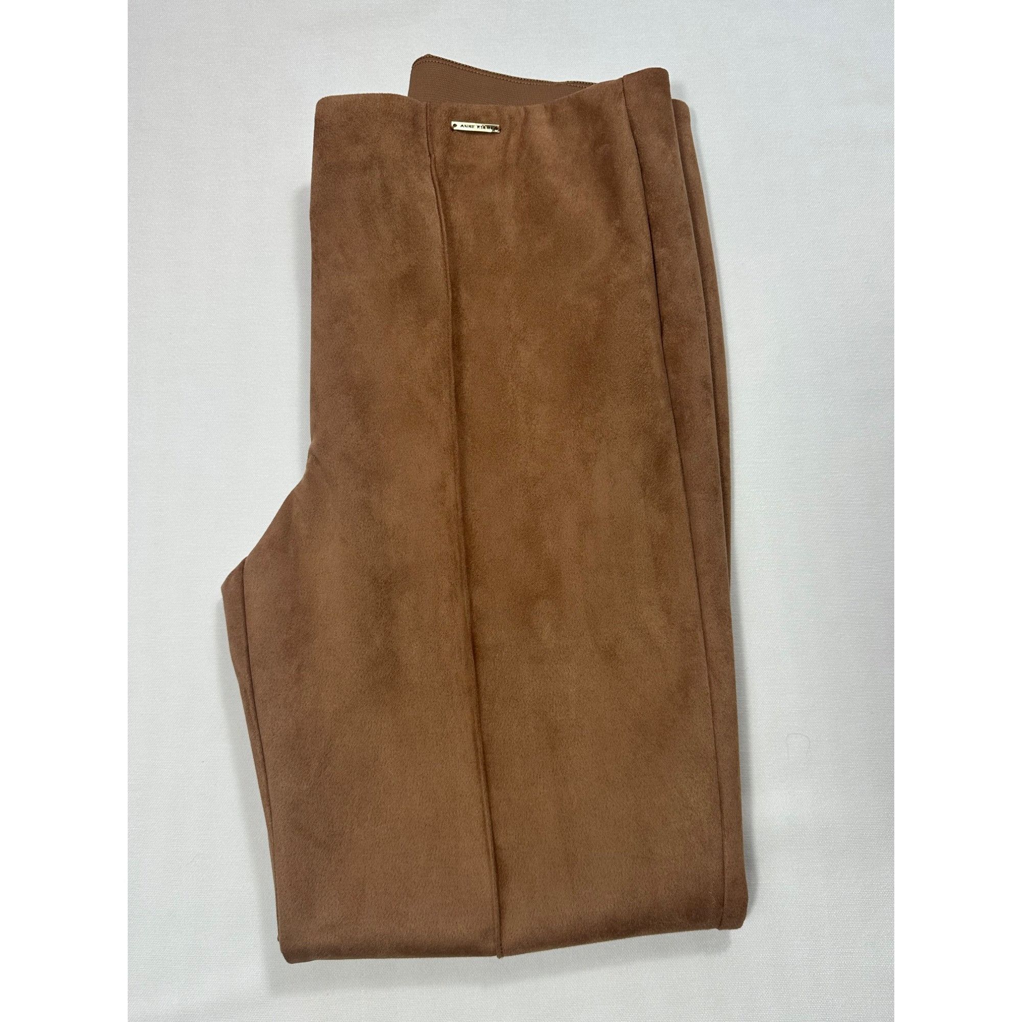Anne Klein Anne Klein Faux Suede Pants Caramel Brown Size 14 Size 36" / US 14 / IT 50 - 4 Thumbnail