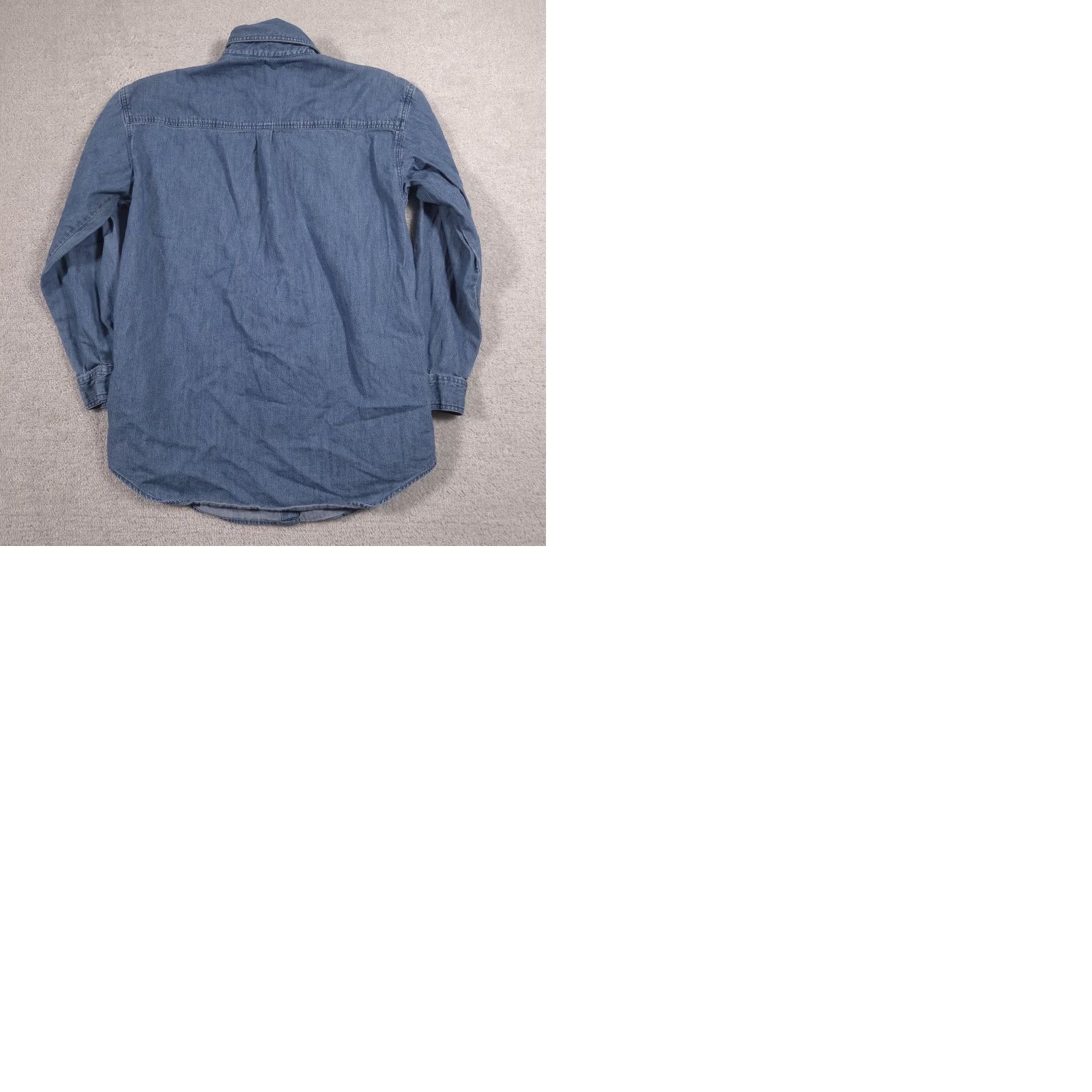J. Jill J Jill Shirt Womens XS Blue Denim Pintuck Bib Button Front Long Sleeve Tunic Top Size XS / US 0-2 / IT 36-38 - 9 Thumbnail