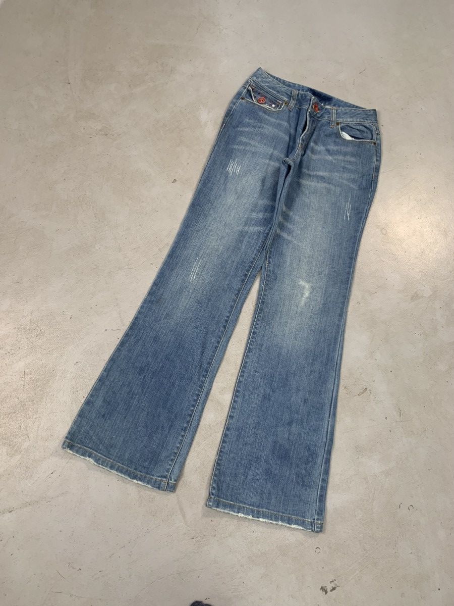 True Religion Vintage y2k womens embroidered inspired jeans boot cut Size 26" / US 2 / IT 38 - 2 Thumbnail