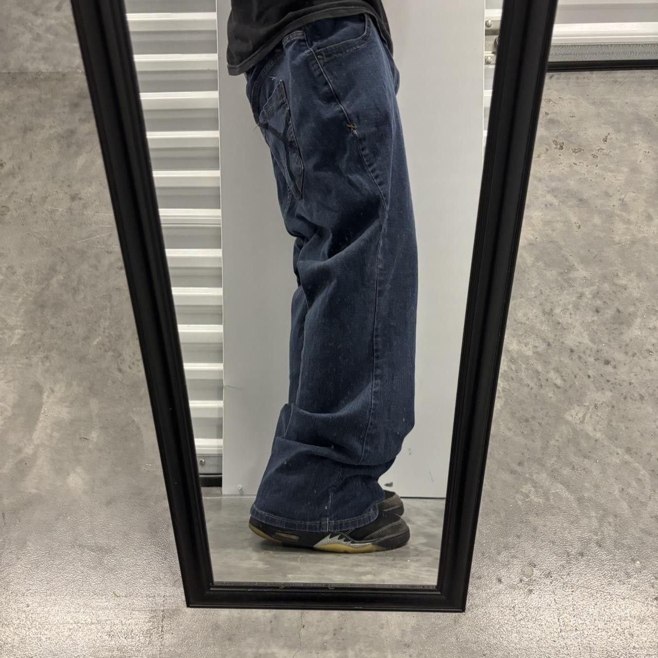 Japanese Brand × Vintage Crazy Vintage Y2K/2000s Baggy Dark Wash Skater Grunge Denim Jeans! Size US 38 / EU 54 - 2 Thumbnail