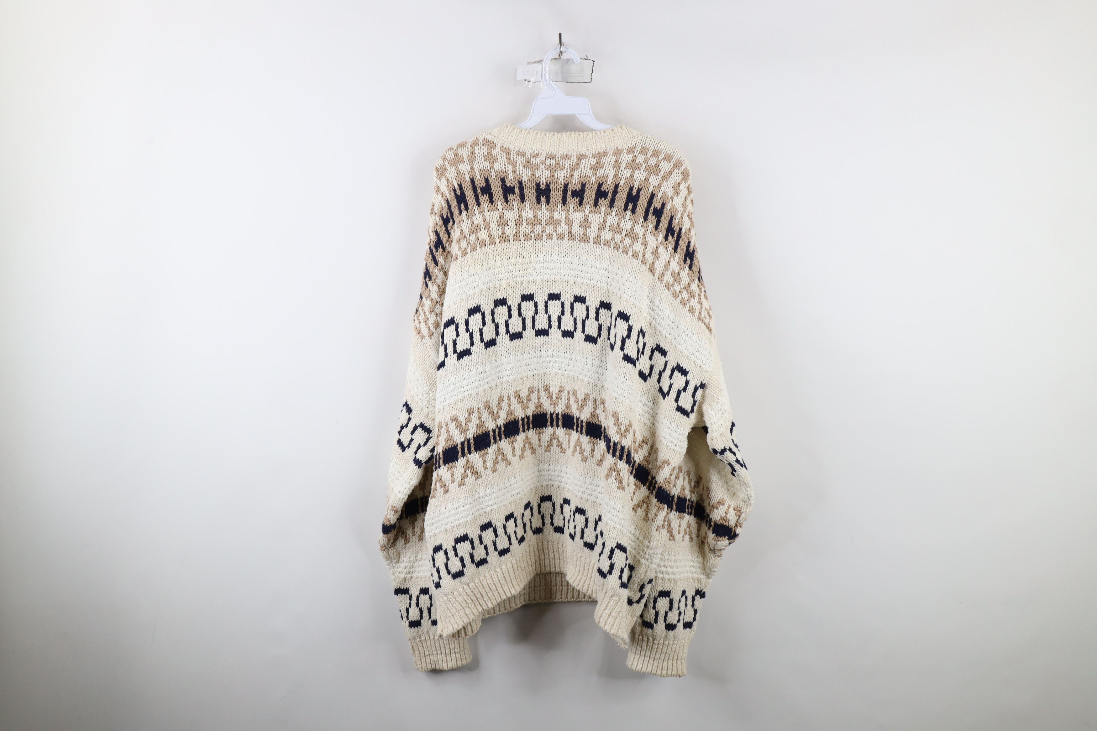 Vintage Vintage 90s Streetwear Cotton Fair Isle Knit Sweater USA Size US XL / EU 56 / 4 - 11 Thumbnail