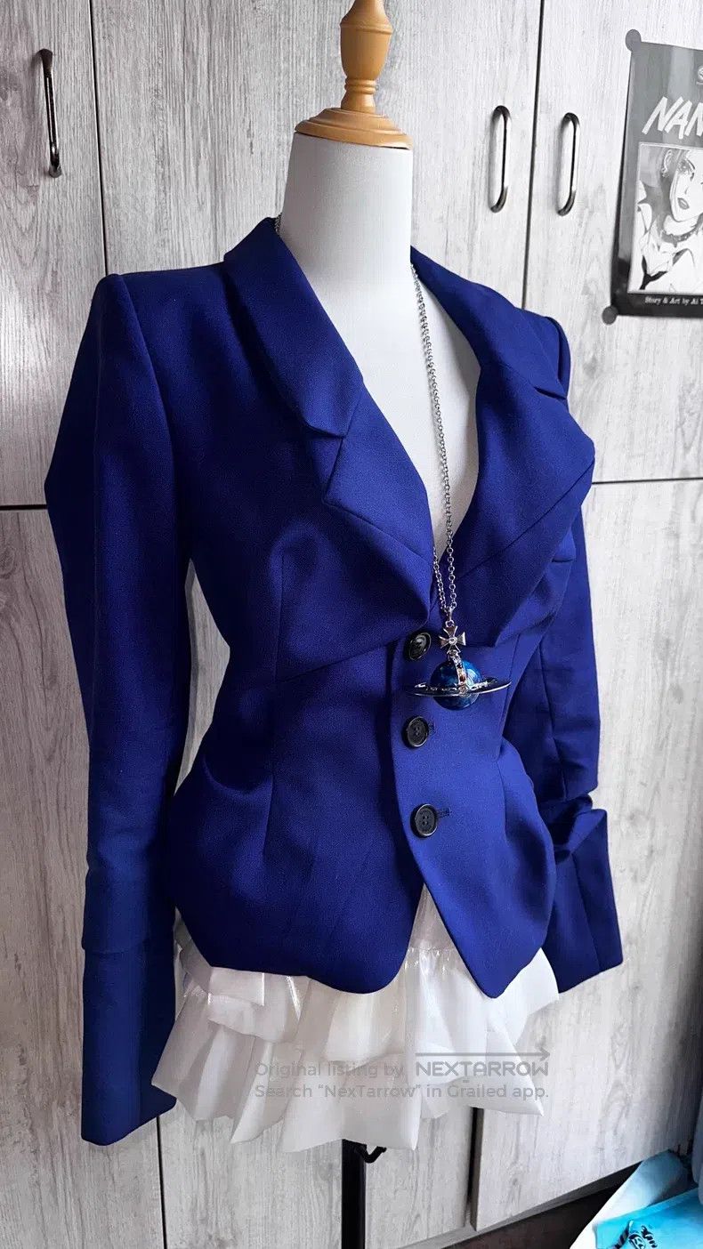 Vivienne Westwood Vivienne Westwood Drunken man's suit jacket, navy, classic Size M / US 6-8 / IT 42-44 - 4 Thumbnail