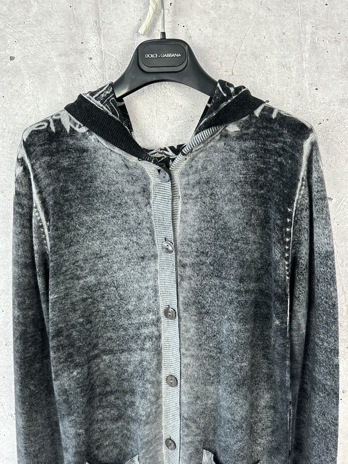 Cop Copine × Vintage Cop Copine Aztec Tattoo Print Washed Grey Long Cardigan Size S / US 4 / IT 40 - 3 Thumbnail