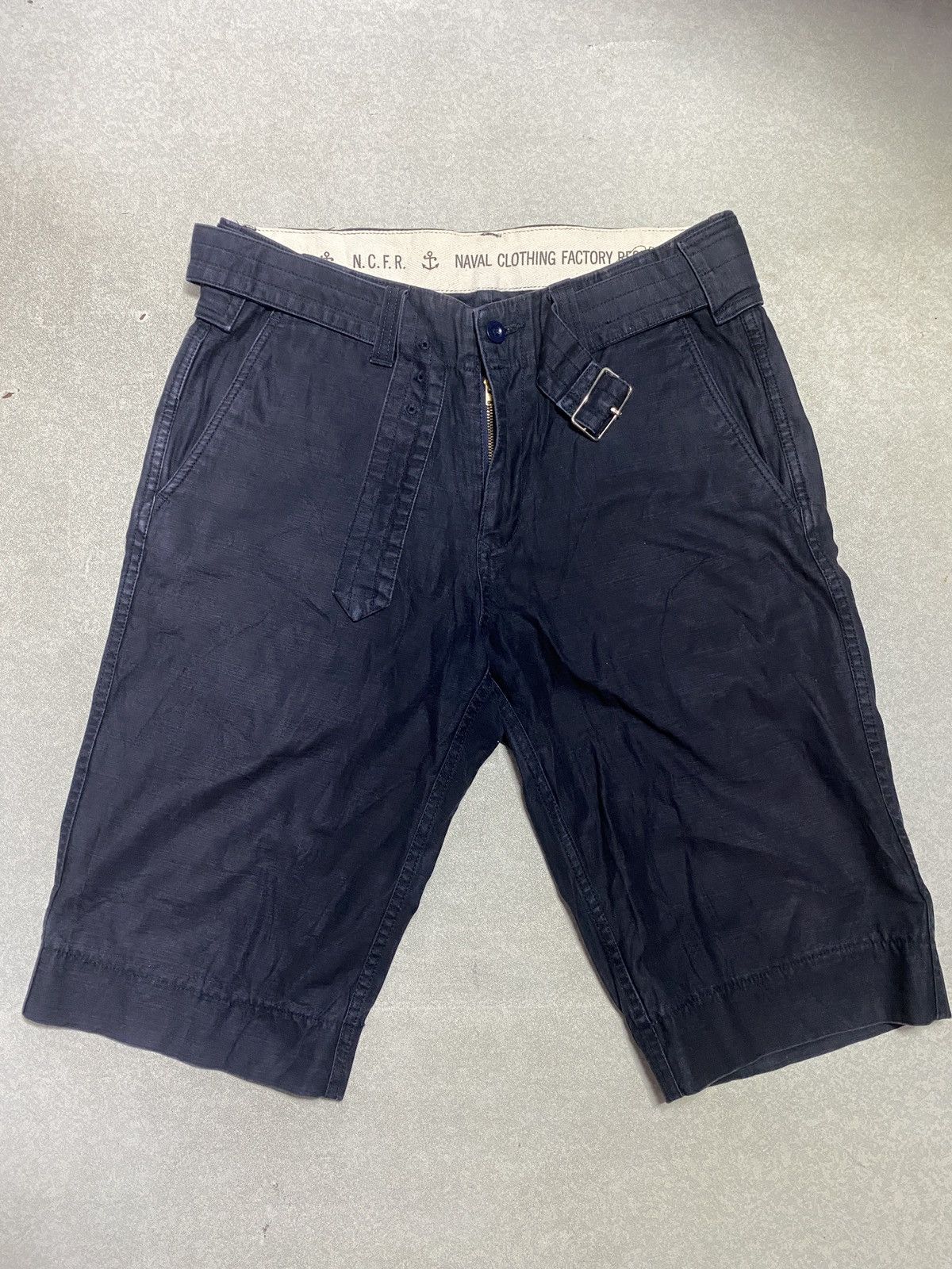 General Research × Japanese Brand × Naval Clothing Factory Vintage Naval Research 109 Belted Shorts Size US 32 / EU 48 - 1 Thumbnail