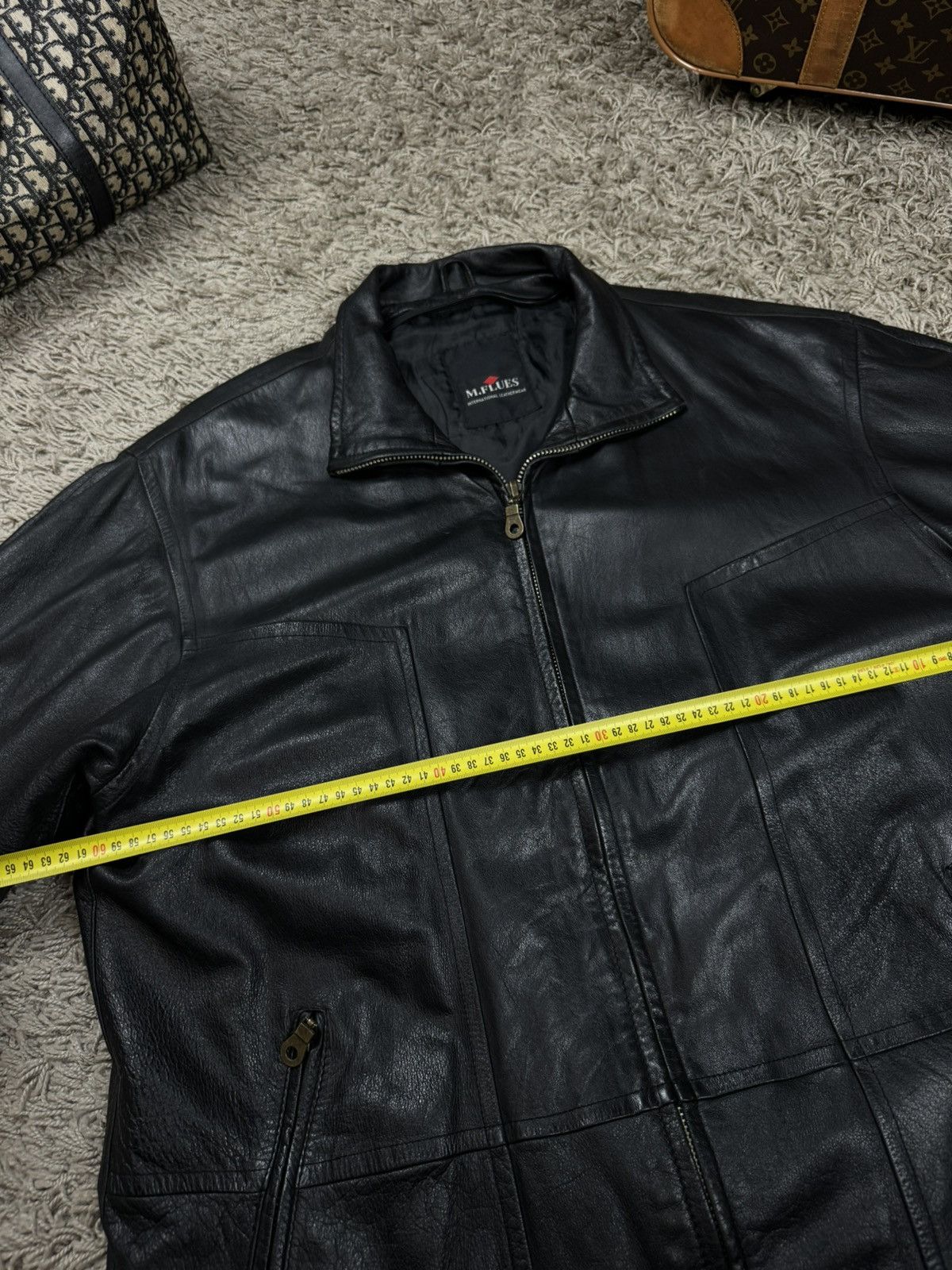 Vintage Vintage leather bomber jacket 90s original retro casual item Size US XL / EU 56 / 4 - 3 Thumbnail